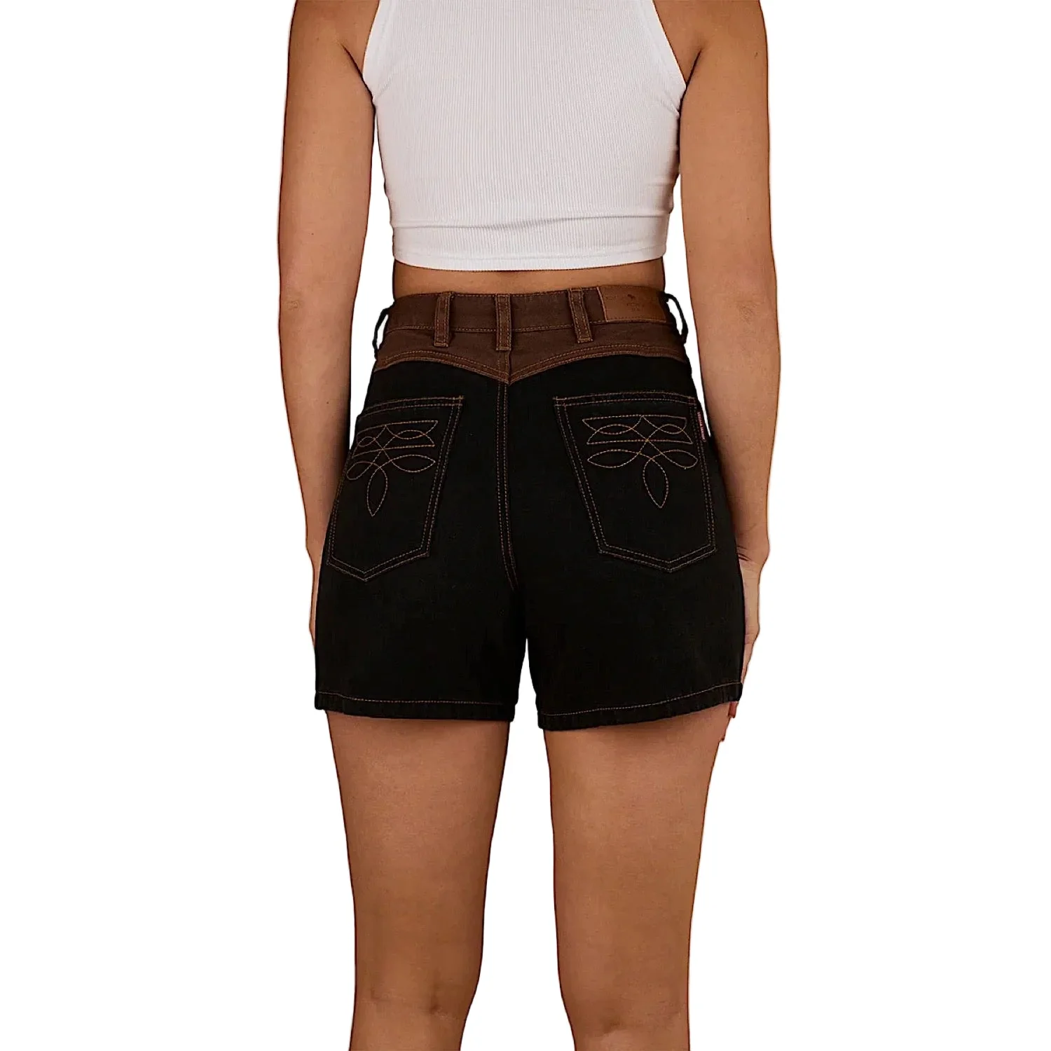 Ringers Western Women's Brandy Denim Short - Washed Black - Image 3