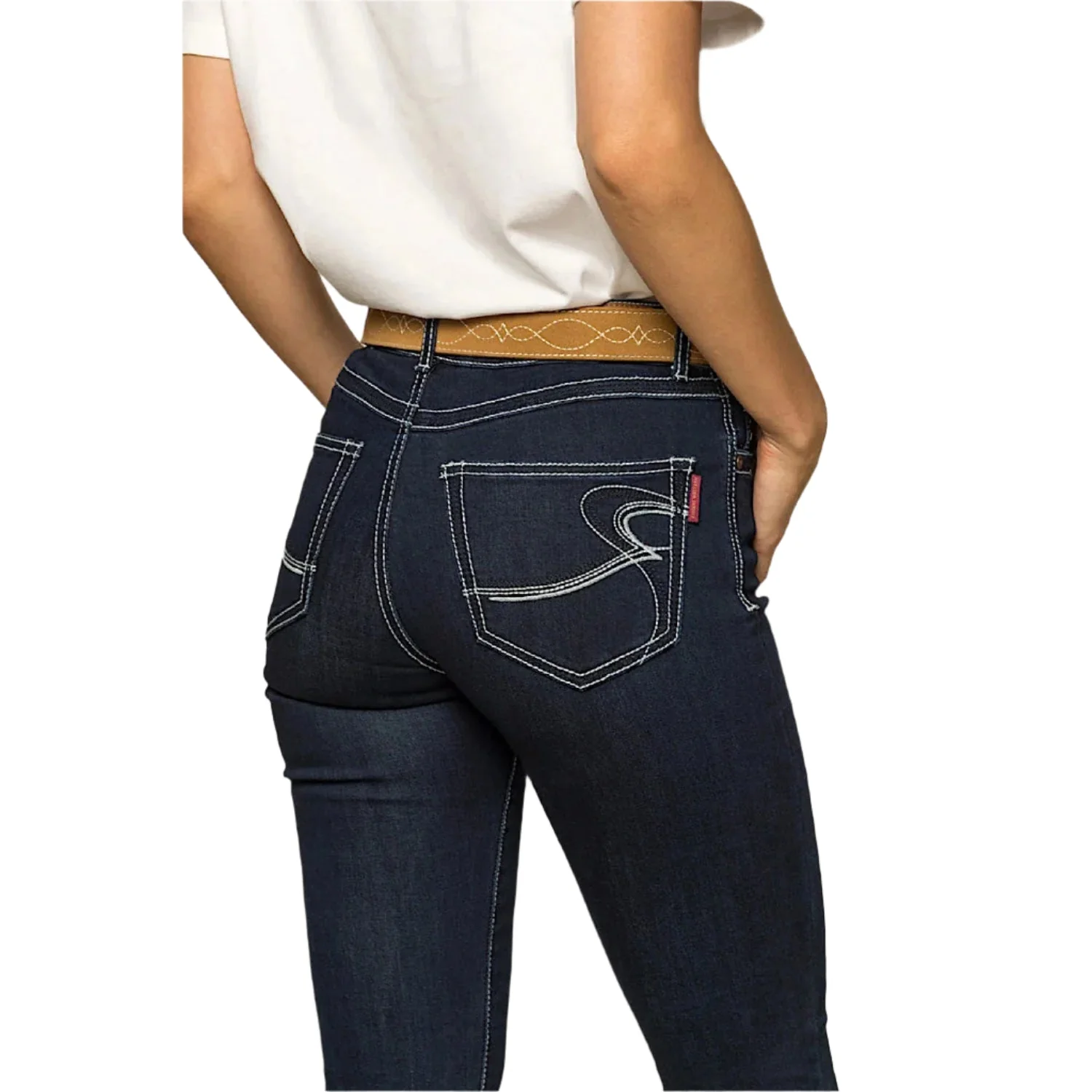 Ringers Western Women's Caroline Mid Rise Bootleg Jean - Indigo Blue - Image 4