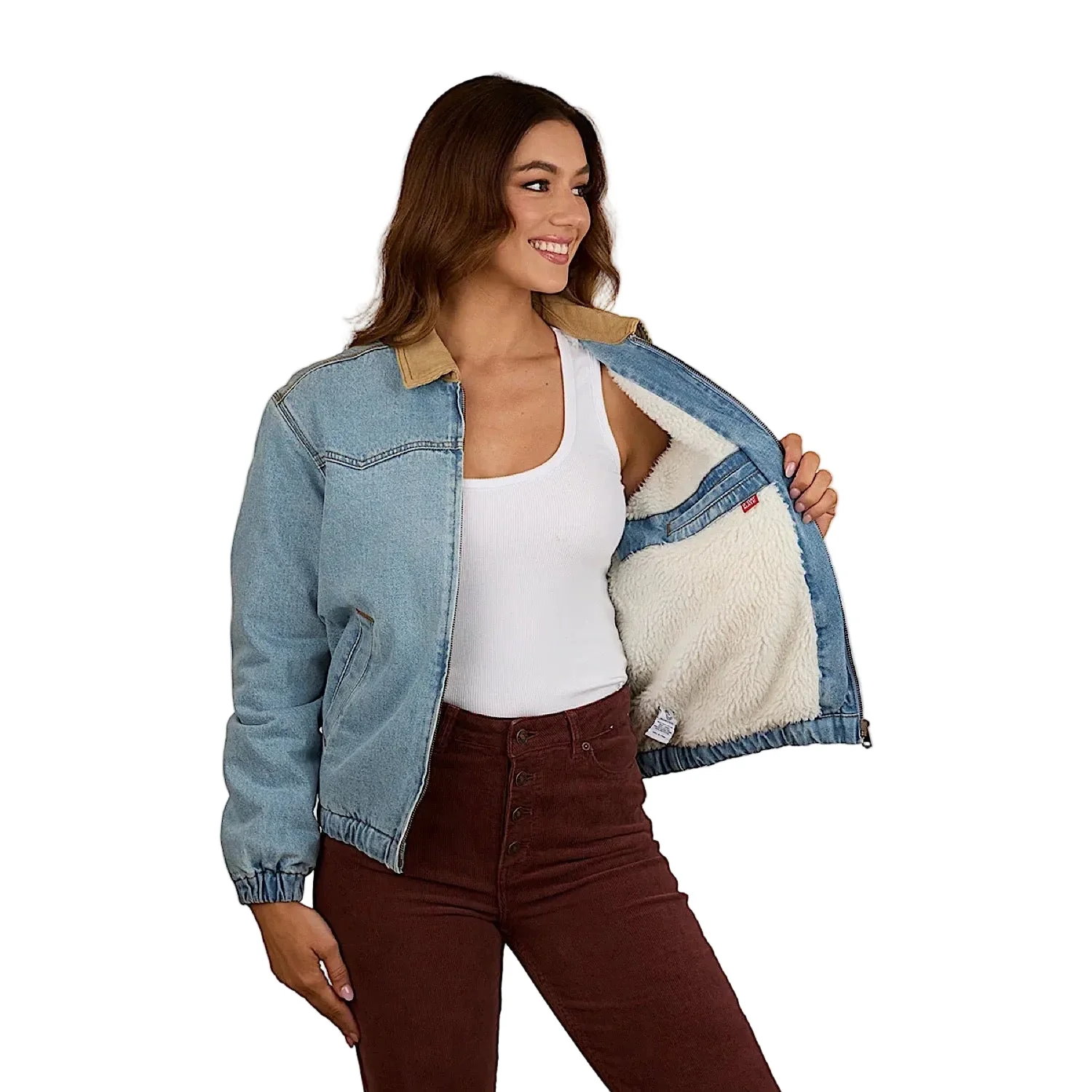 Ringers Western Women's Charley Western Bomber Jacket - Light Wash Blue - Image 2