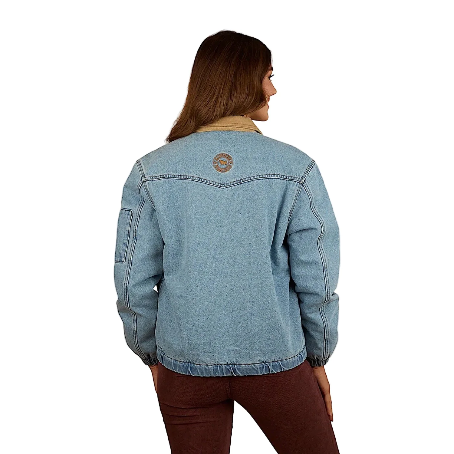 Ringers Western Women's Charley Western Bomber Jacket - Light Wash Blue - Image 3