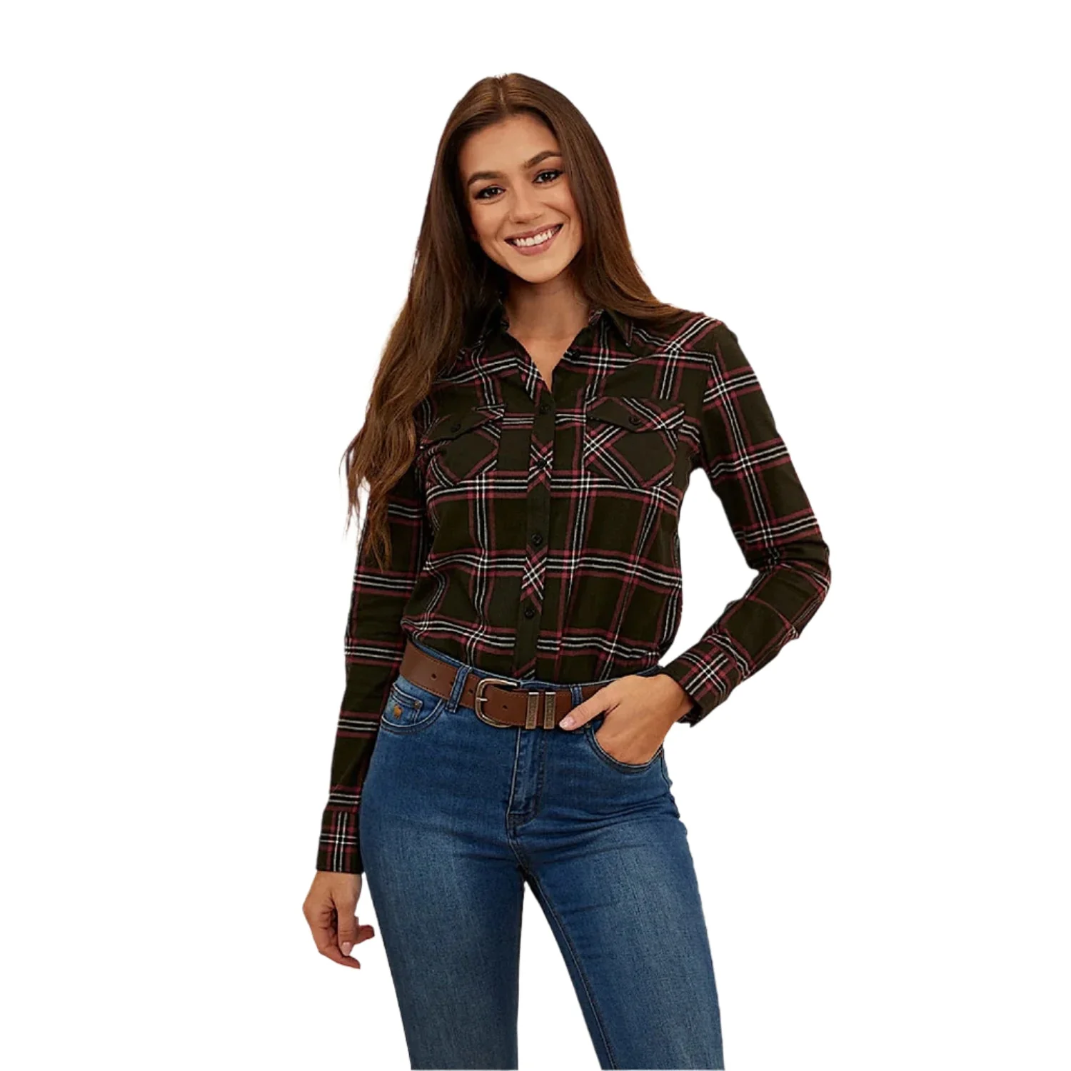 Ringers Western Women's Clementine Flannel - Charcoal