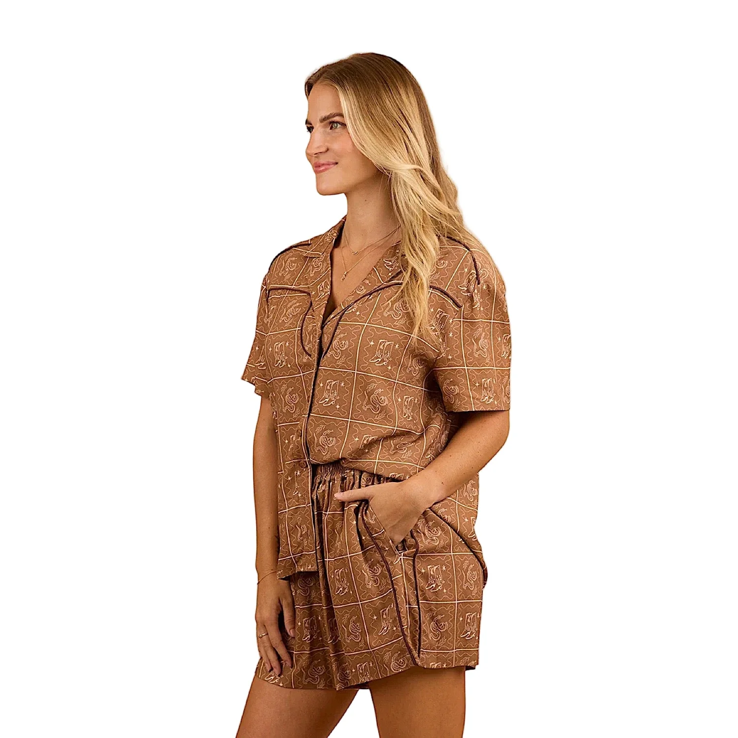 Ringers Western Women's Cody Shorts - Almond - Image 2