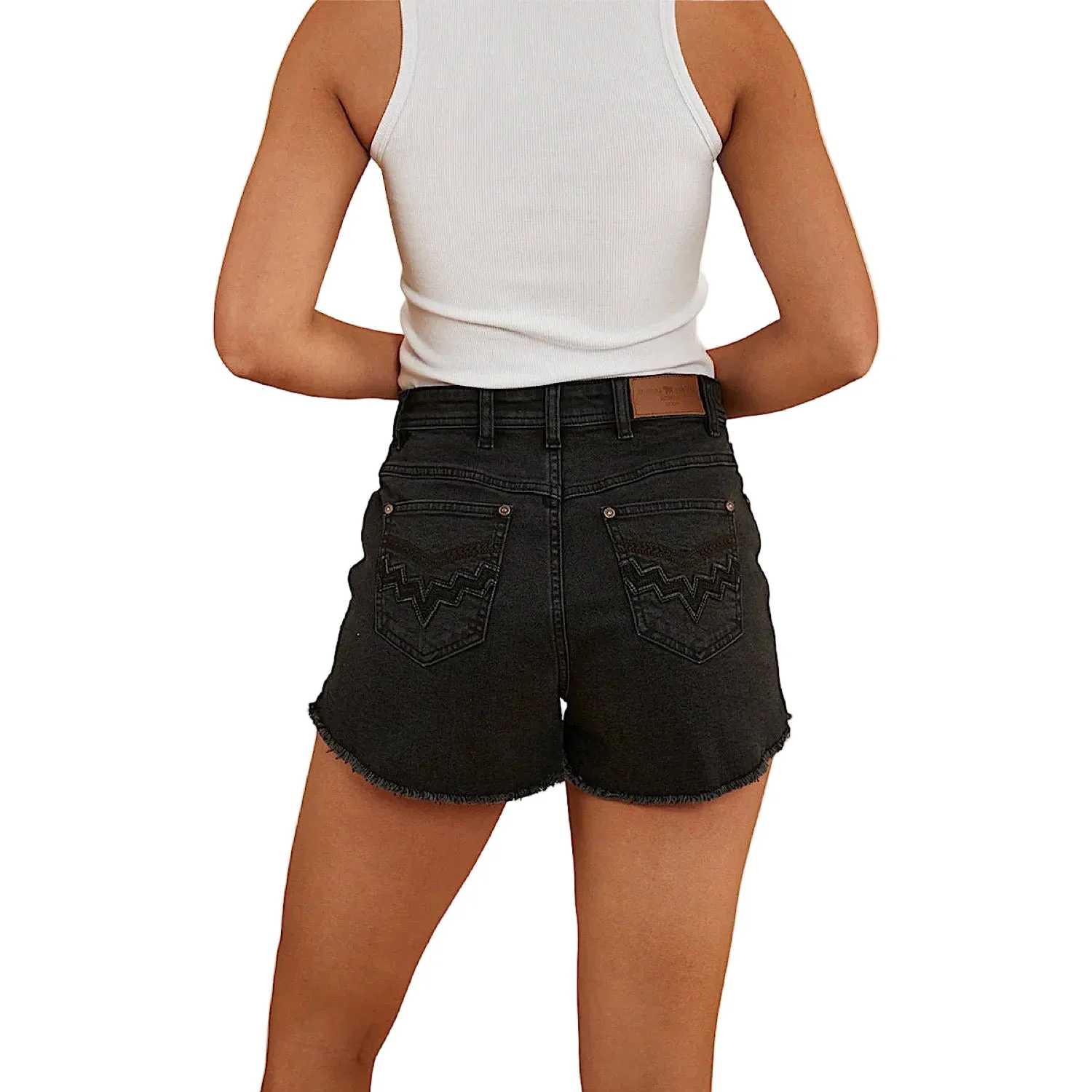 Ringers Western Women's Gracie Denim Short - Black - Image 3