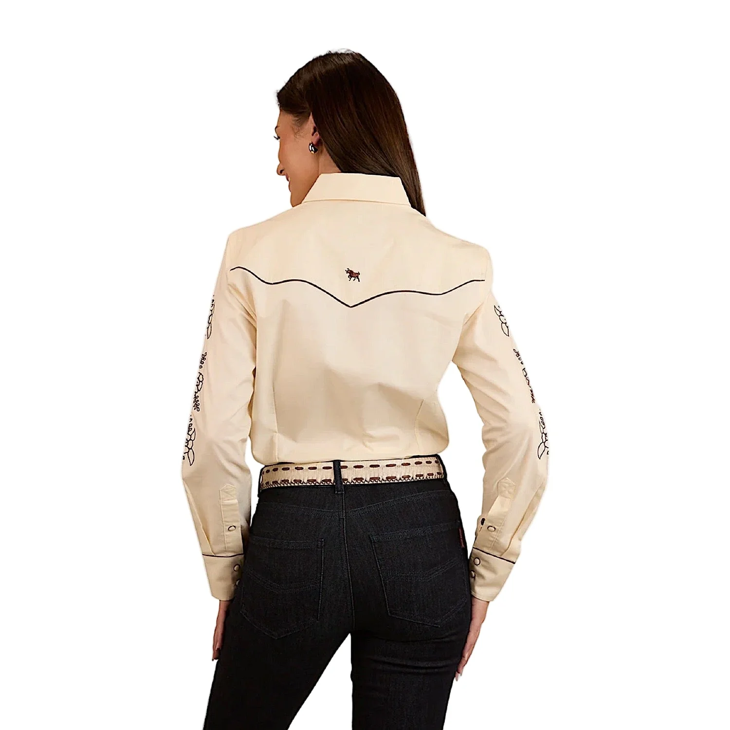 Ringers Western Women's Helena Western Shirt - Off White - Image 4