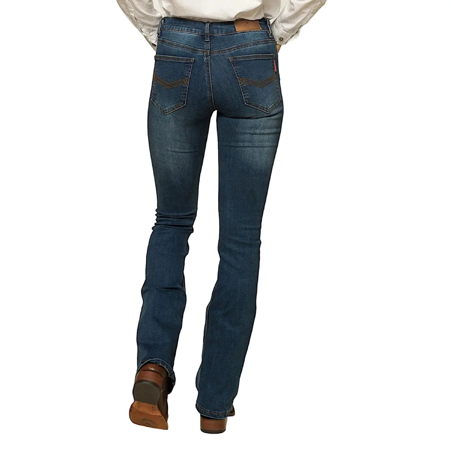 Ringers Western Women's Katherine Mid Rise Bootleg Jean - Classic Blue - Image 2