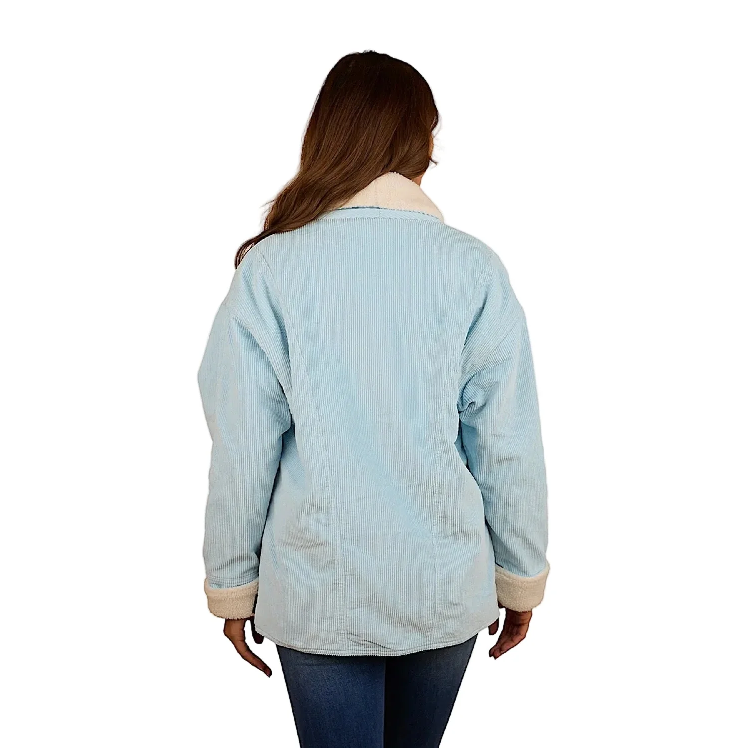 Ringers Western Women's Lacey Sherpa Jacket - Ice Blue - Image 2