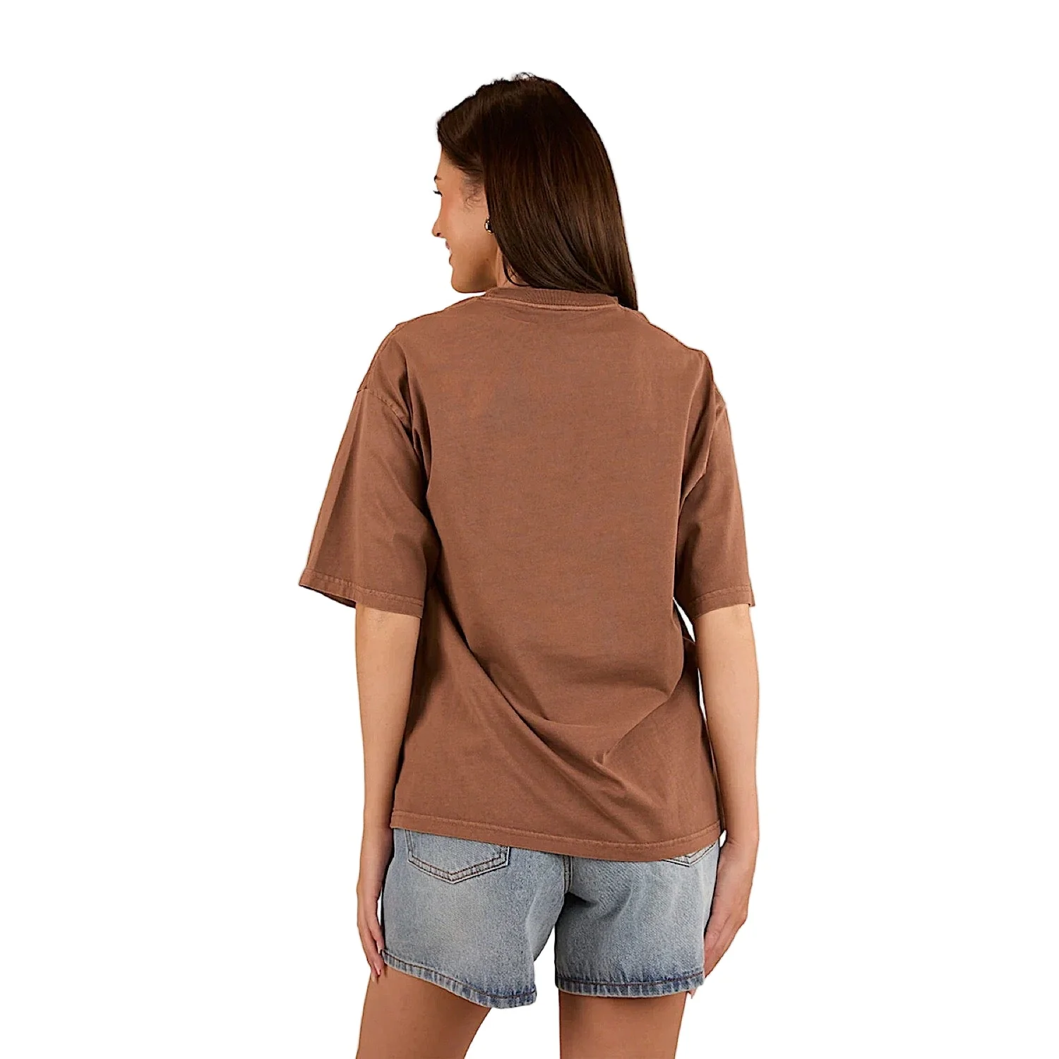 Ringers Western Women's Lady Luck Oversized T-Shirt - Washed Saddle Brown - Image 2