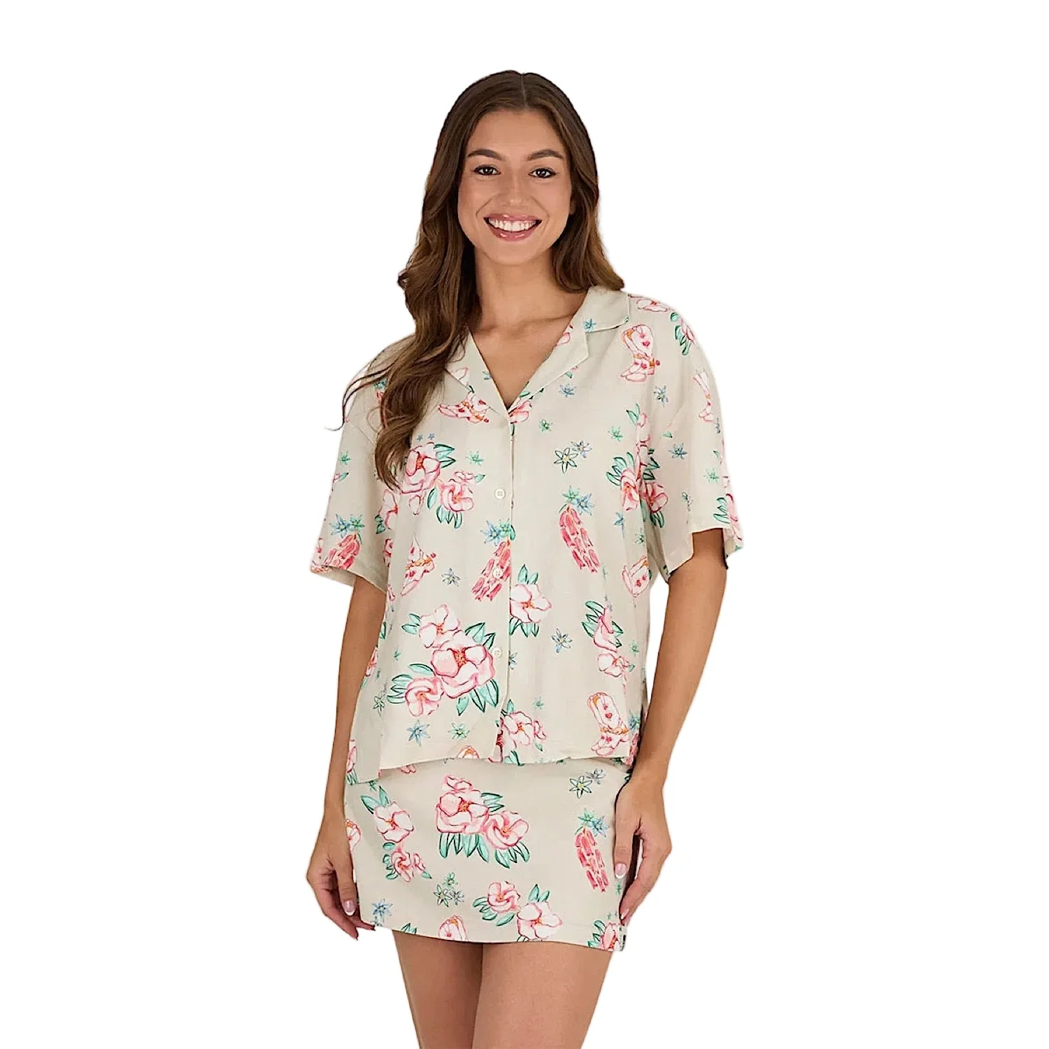 Ringers Western Women's Last Dance Button Down Shirt - Off White - Image 2