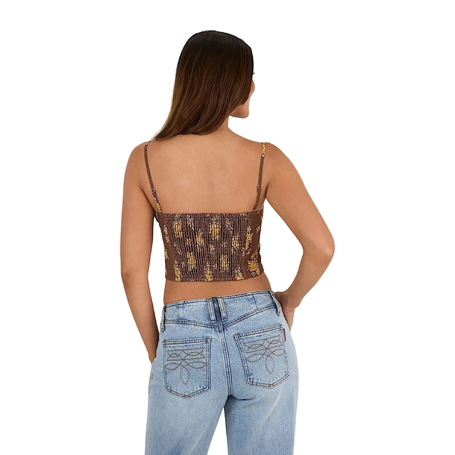 Ringers Western Women's Madison Shirred Corset Top - Toffee - Image 2