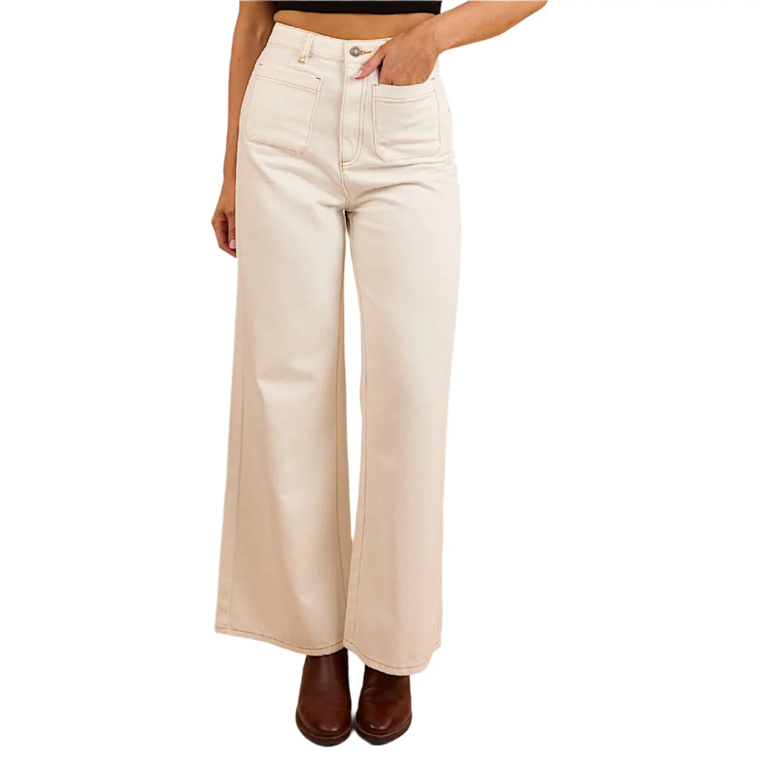 Ringers Western Women's Milani Wide Leg Pant - Off White - Image 2