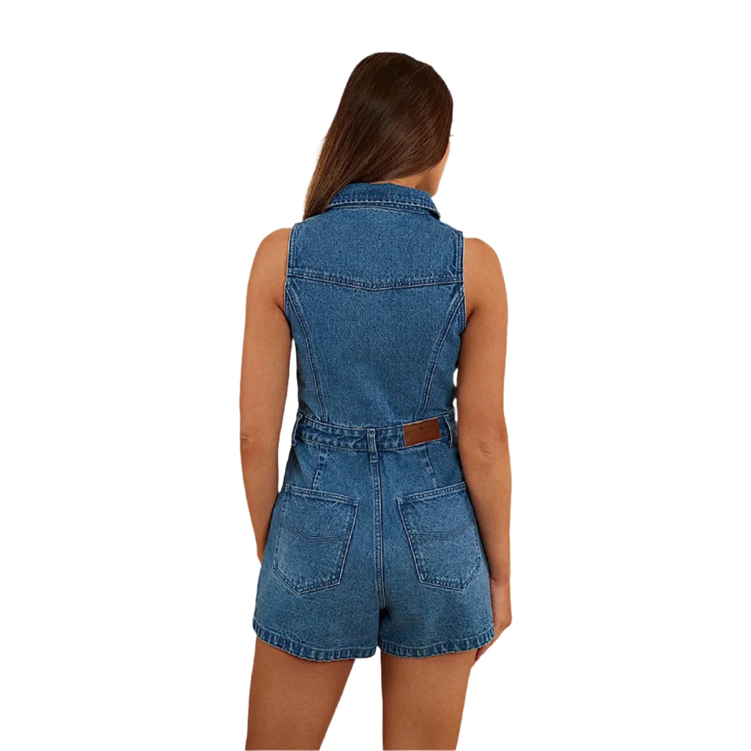 Ringers Western Women's Mimi Playsuit - Mid Wash Blue - Image 3