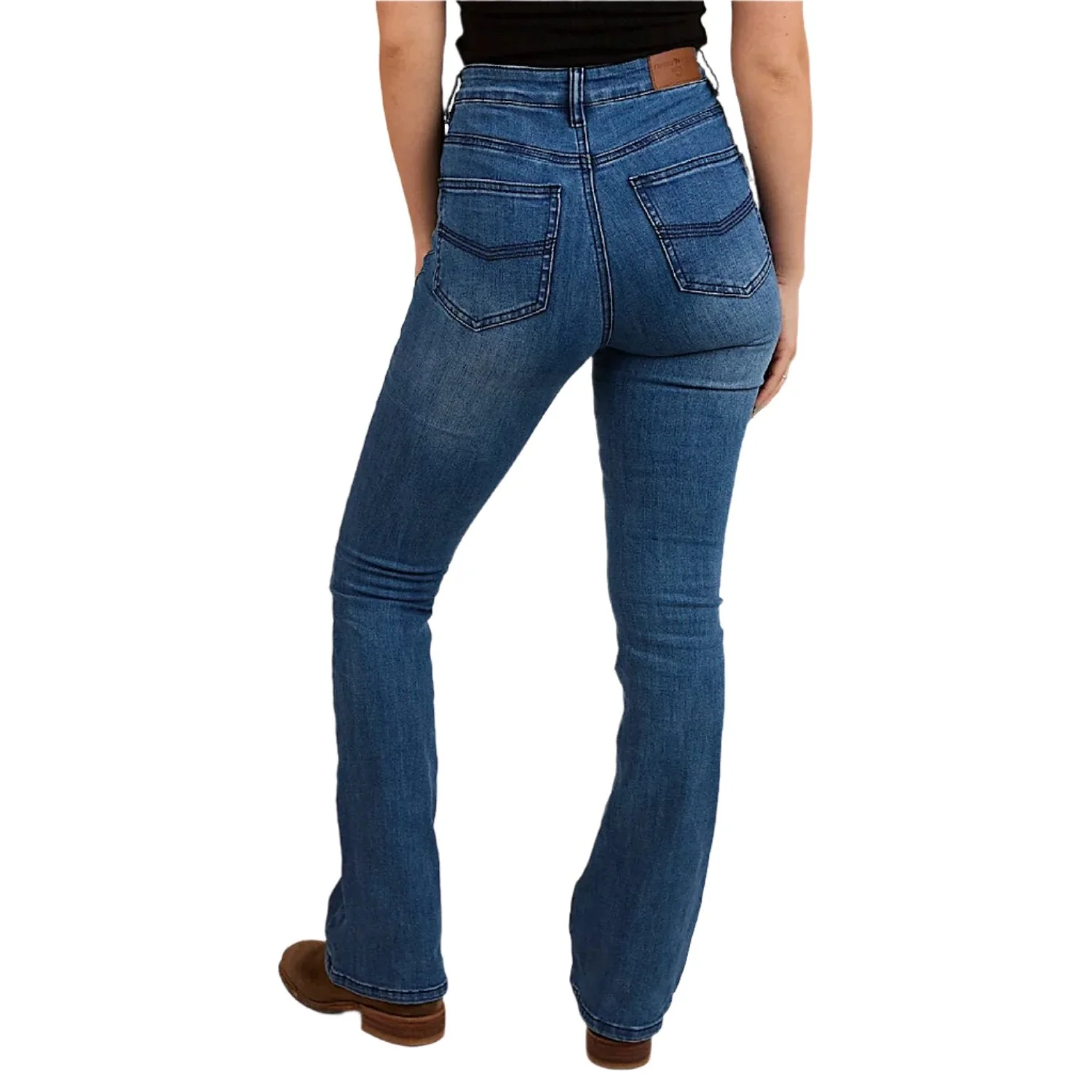 Ringers Western Women's Penny High Rise Bootleg Jean Coolmax - Vintage Blue - Image 2
