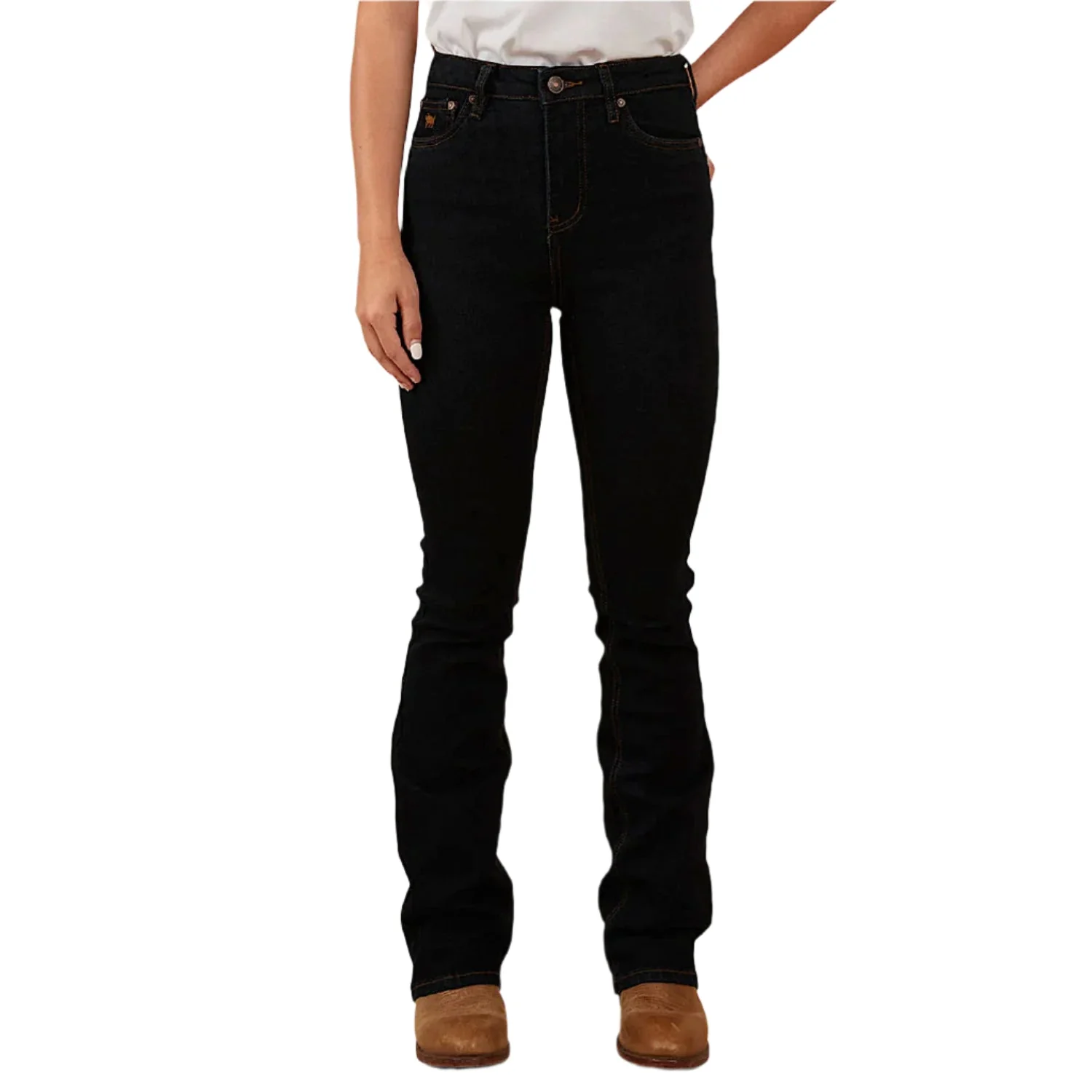 Ringers Western Women's Penny High Rise Bootleg Jean - Dark Blue Wash