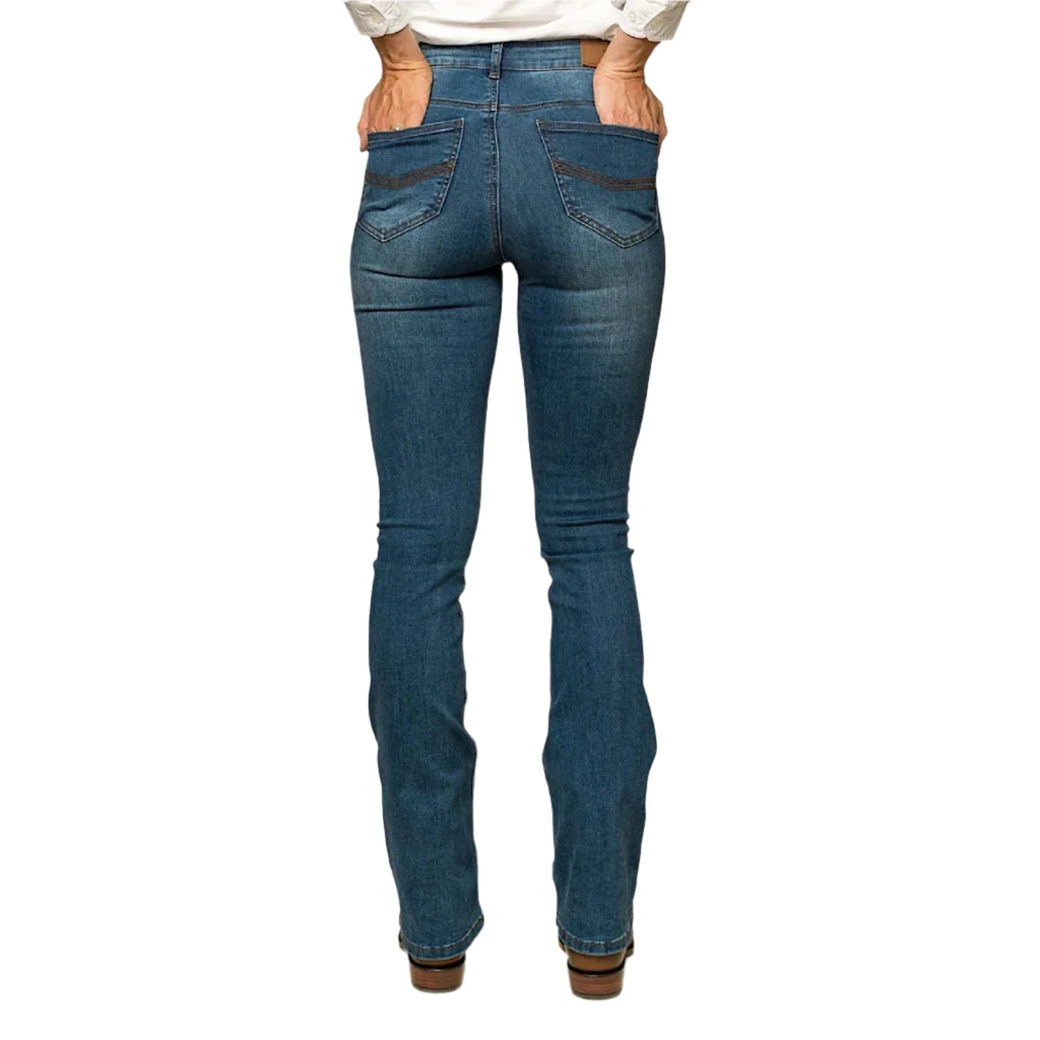 Ringers Western Women's Penny High Rise Bootleg Jean - Vintage Blue Wash - Image 2