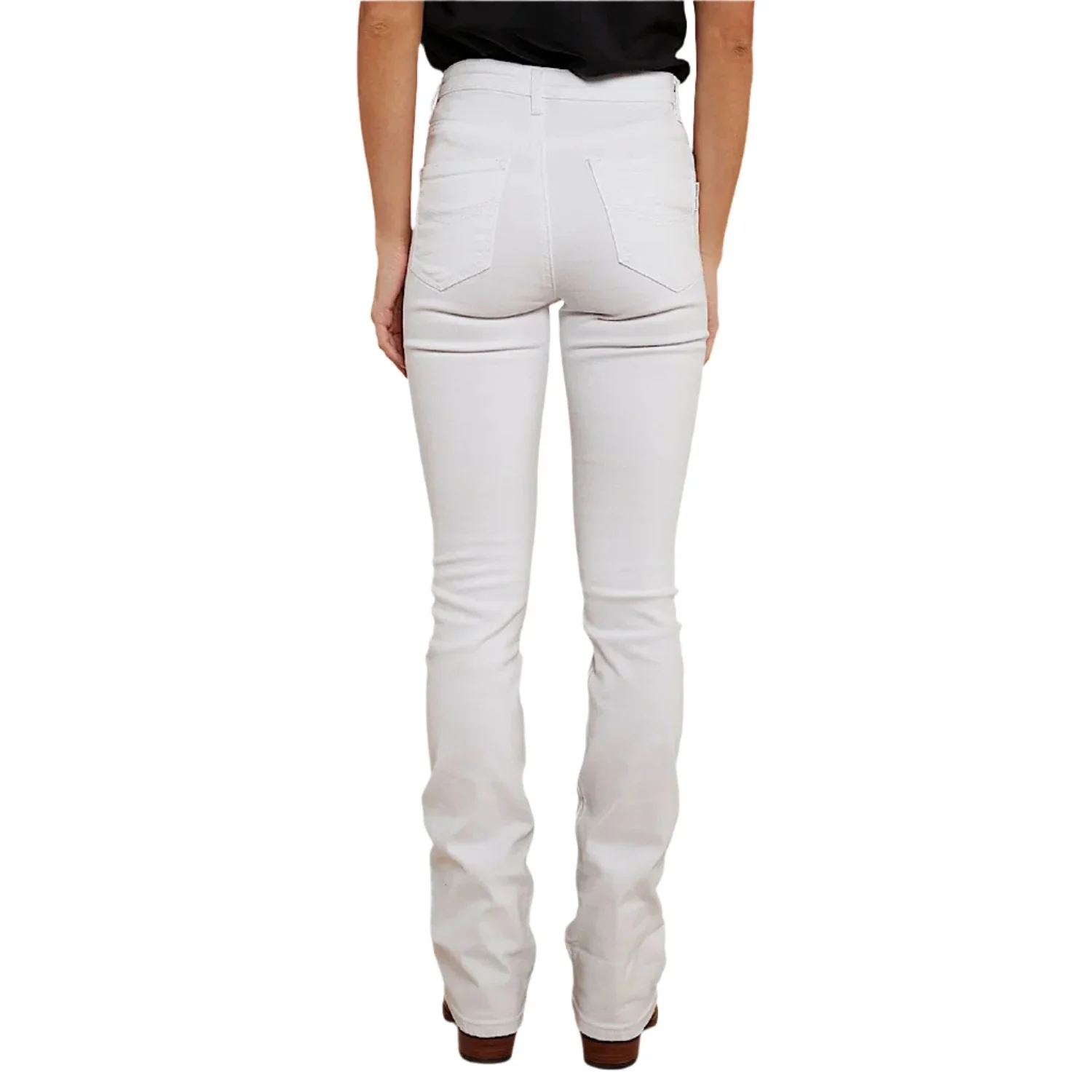 Ringers Western Women's Penny High Rise Bootleg Jean - White - Image 3