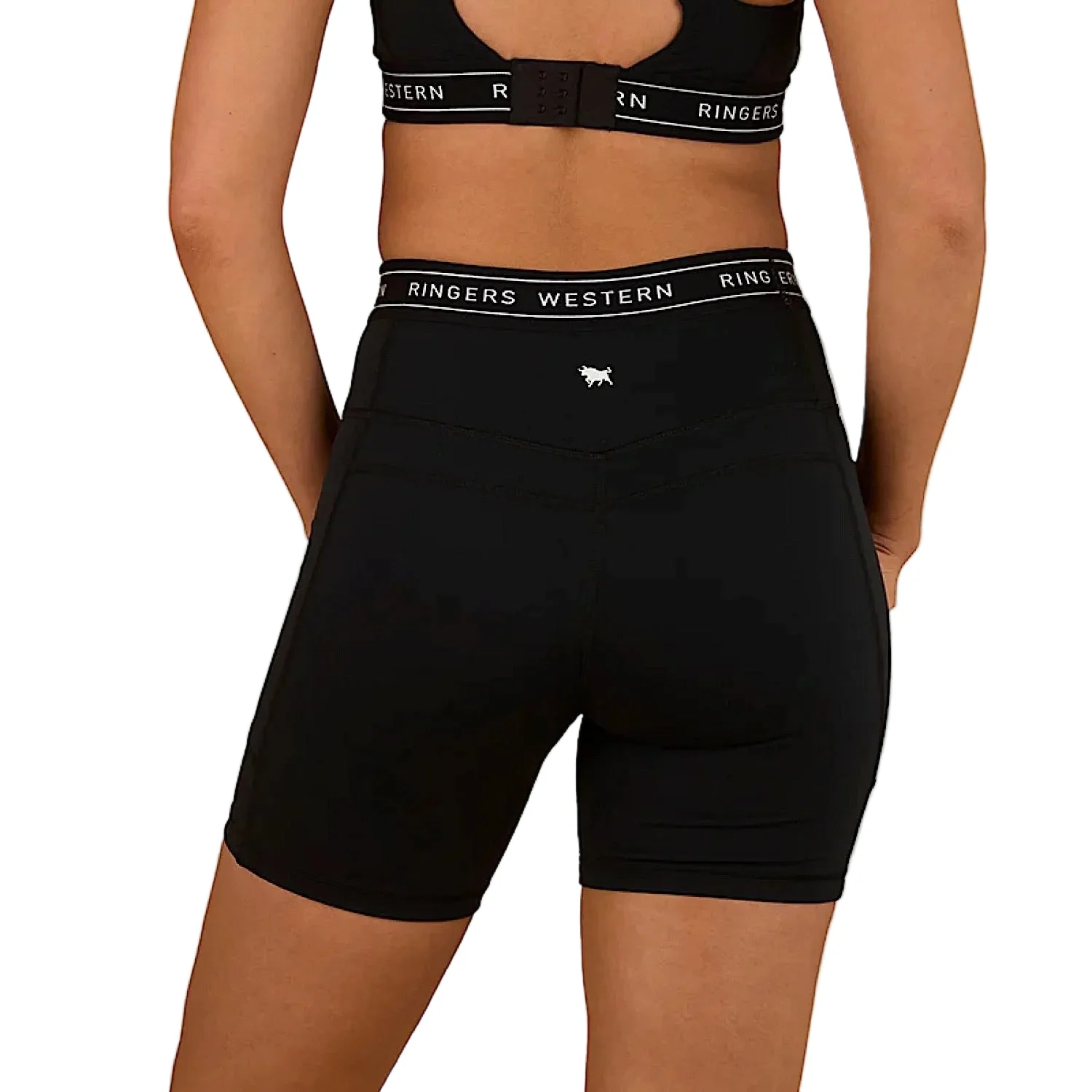 Ringers Western Women's Ringers Active Logo Elastic Pocket Short - Black - Image 3