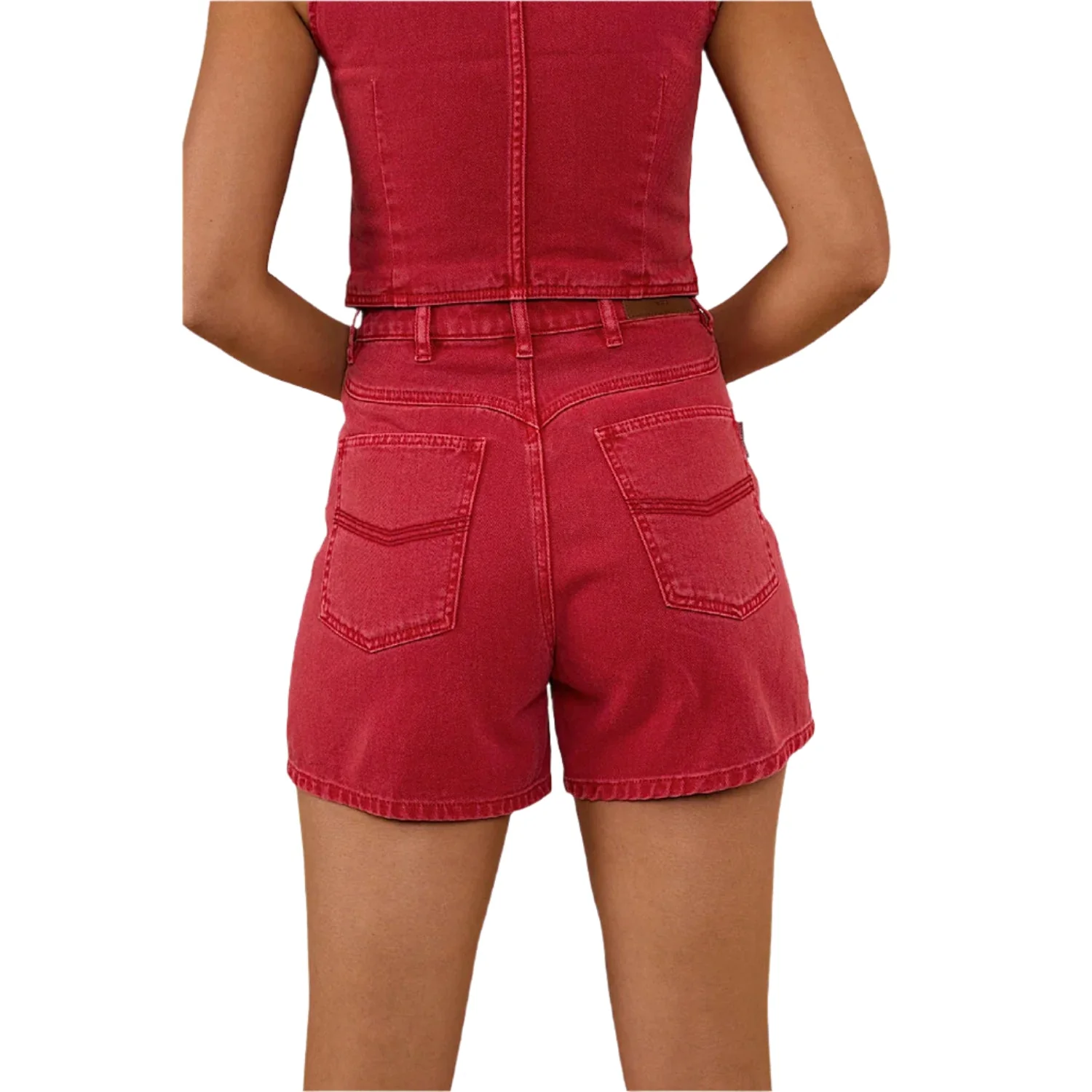 Ringers Western Women's Saige High Rise Denim Short - Red - Image 2