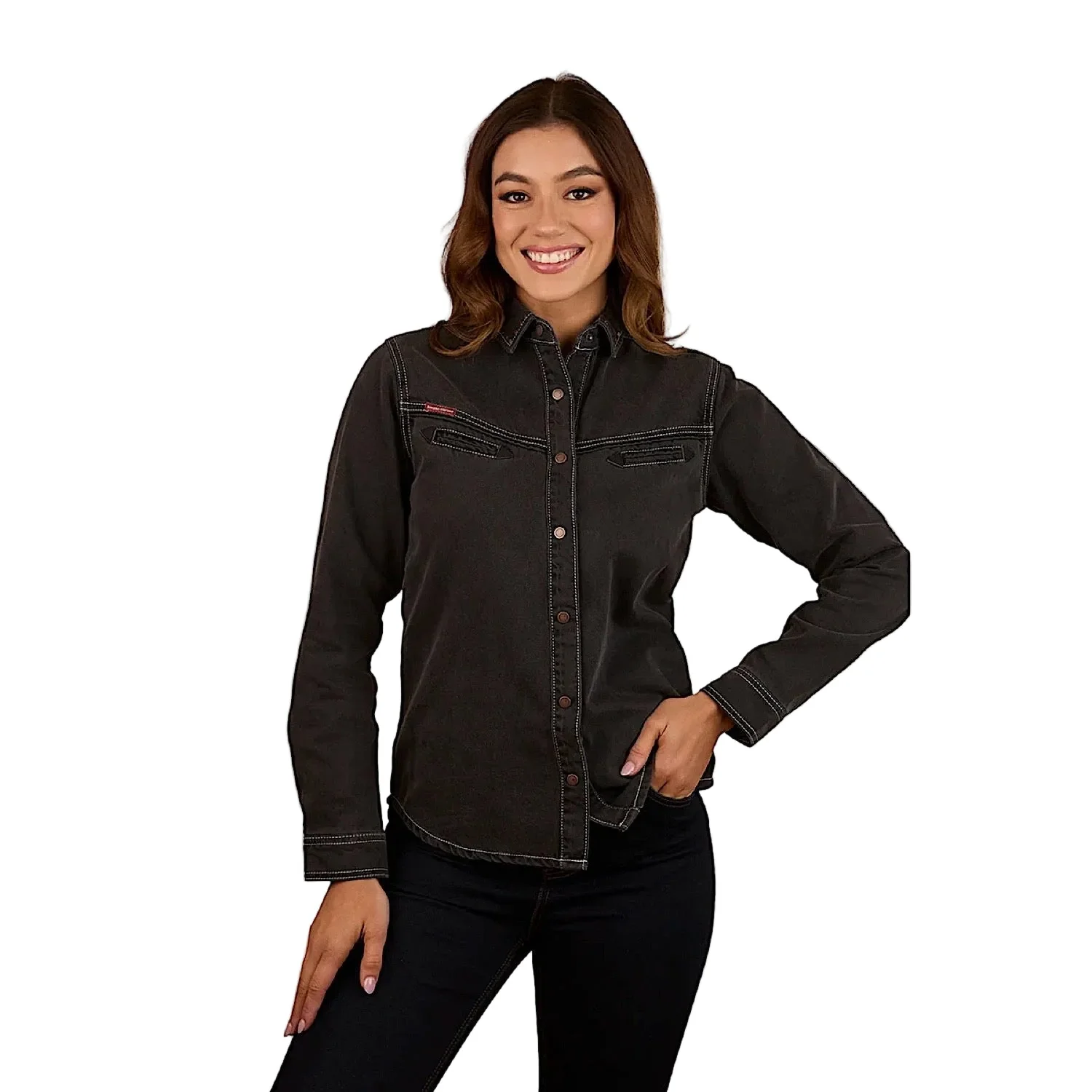 Ringers Western Women's Sarina Shirt - Washed Black - Image 2