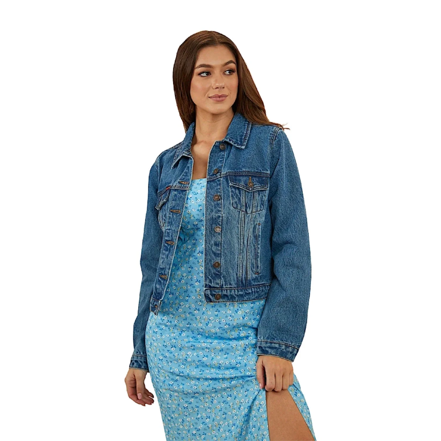Ringers Western Women's Scarlett Denim Jacket - Mid Wash Blue - Image 2