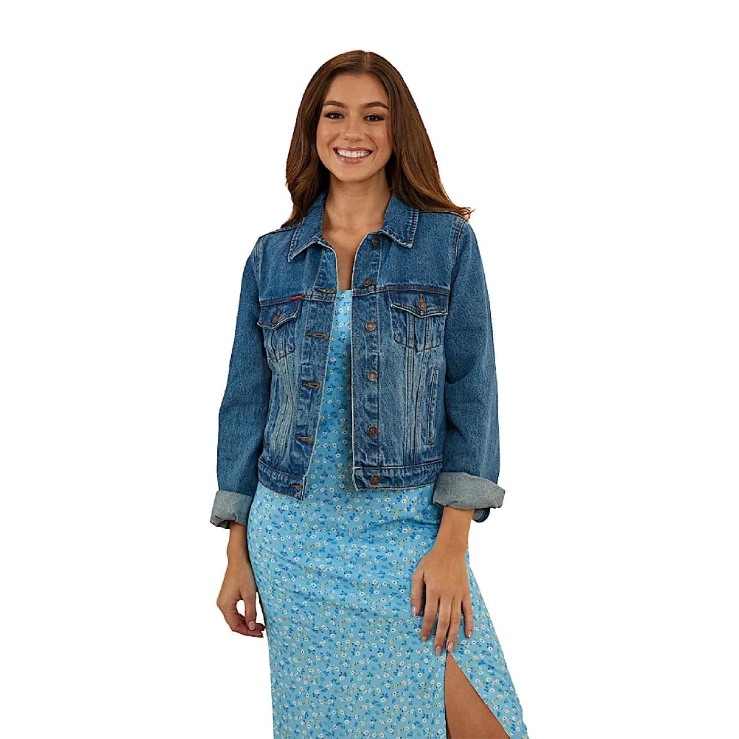 Ringers Western Women's Scarlett Denim Jacket - Mid Wash Blue - Image 3