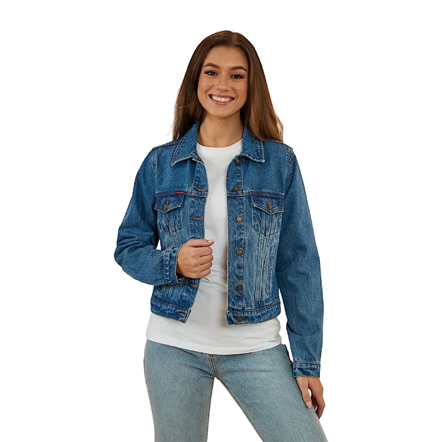 Ringers Western Women's Scarlett Denim Jacket - Mid Wash Blue - Image 4