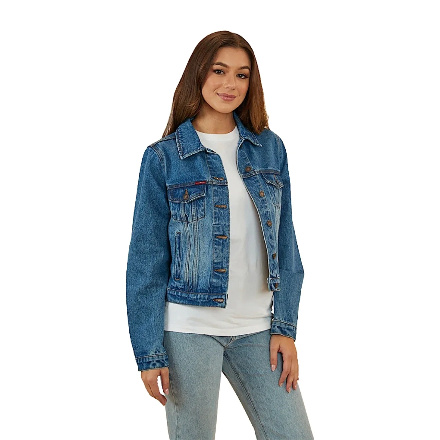 Ringers Western Women's Scarlett Denim Jacket - Mid Wash Blue - Image 7