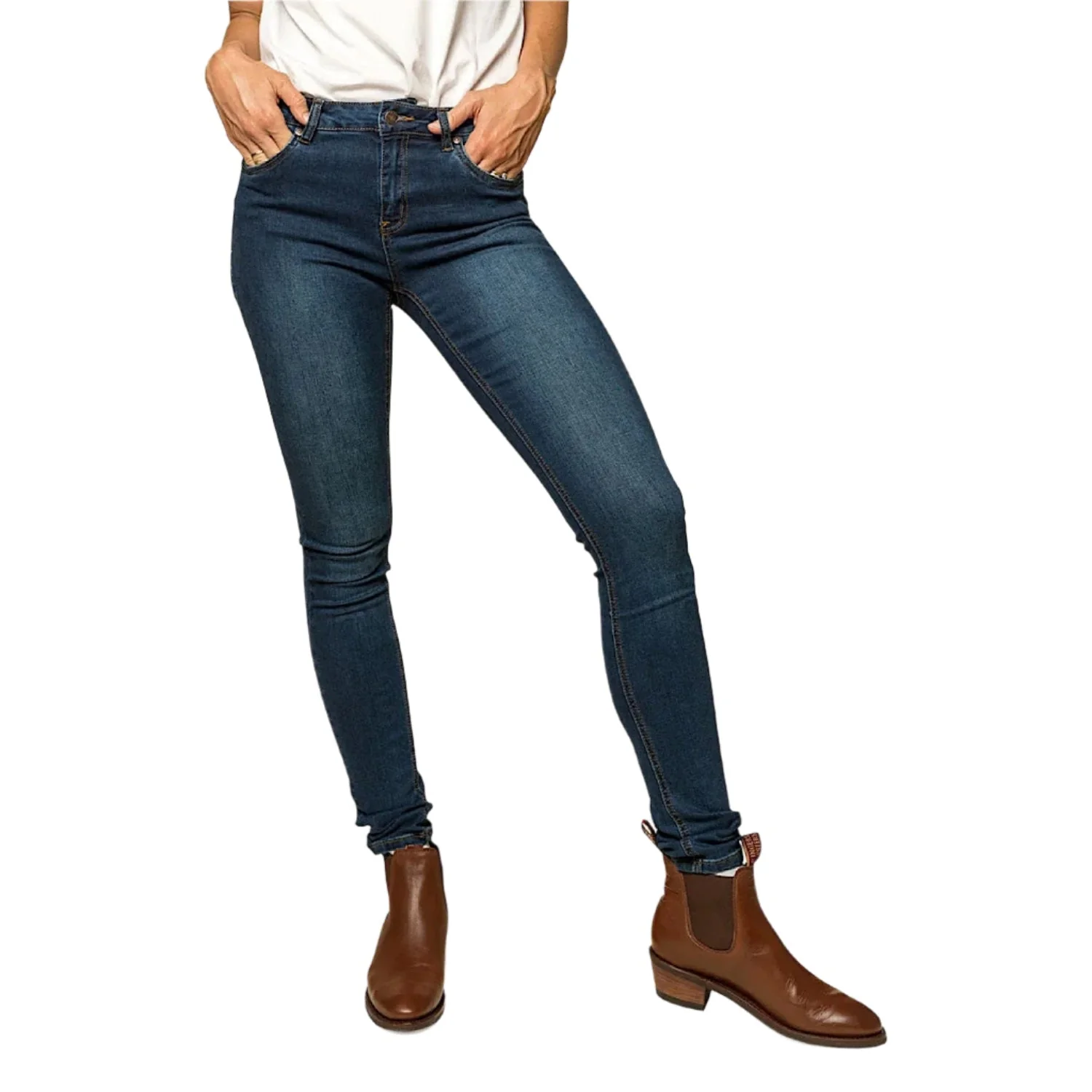Ringers Western Women's Sophie Mid Rise Skinny Leg Jeans - Classic Blue