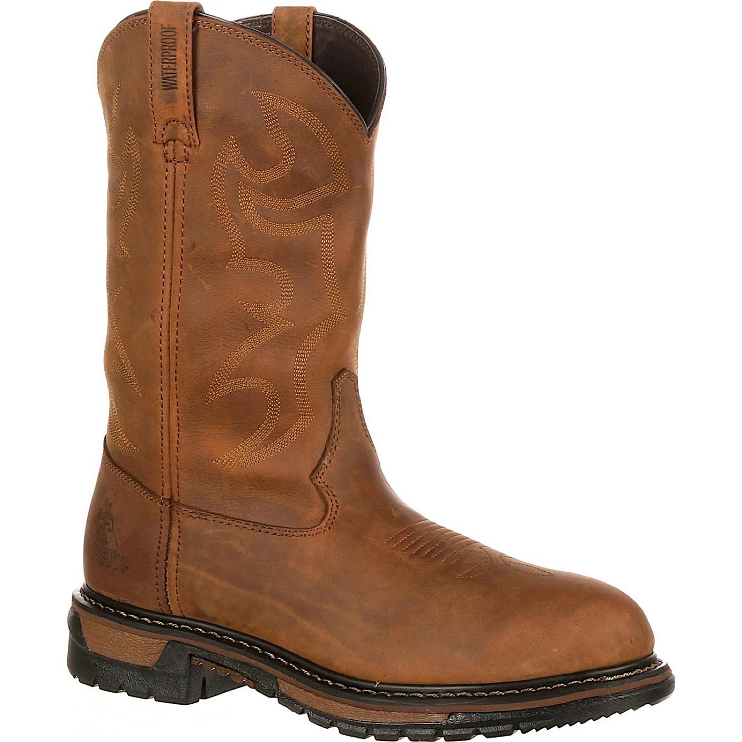 Rocky Original Ride Branson Roper Waterproof Western Boots - Aztec Crazy Horse