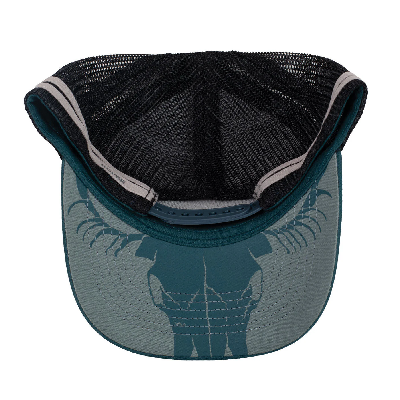 Roper Bull Skull Trucker Cap - Petrol - Image 3