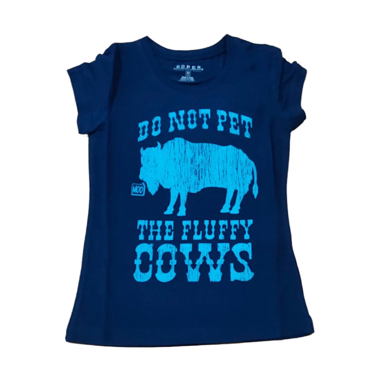 Roper Girl's Five Star Collection S/S Tee Solid Blue