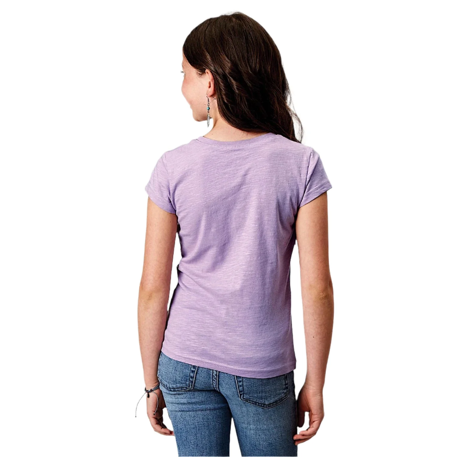 Roper Girl's Five Star Collection T-Shirt - Purple - Image 2