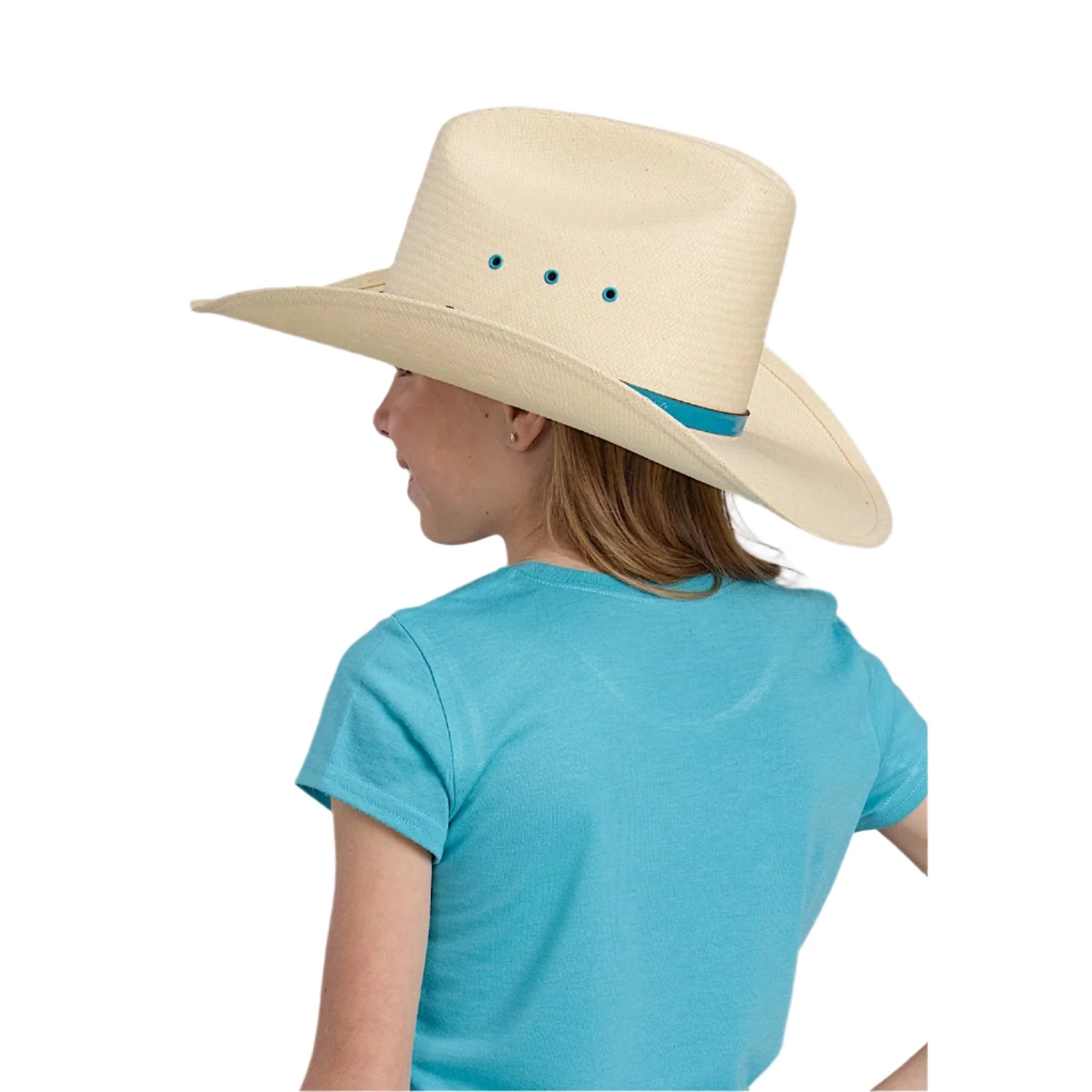 Roper Girl's Five Star Collection T-Shirt - Solid Blue - Image 2