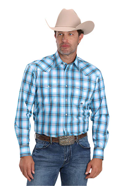 Roper Men's Amarillo Collection Shirt - Blue Plaid