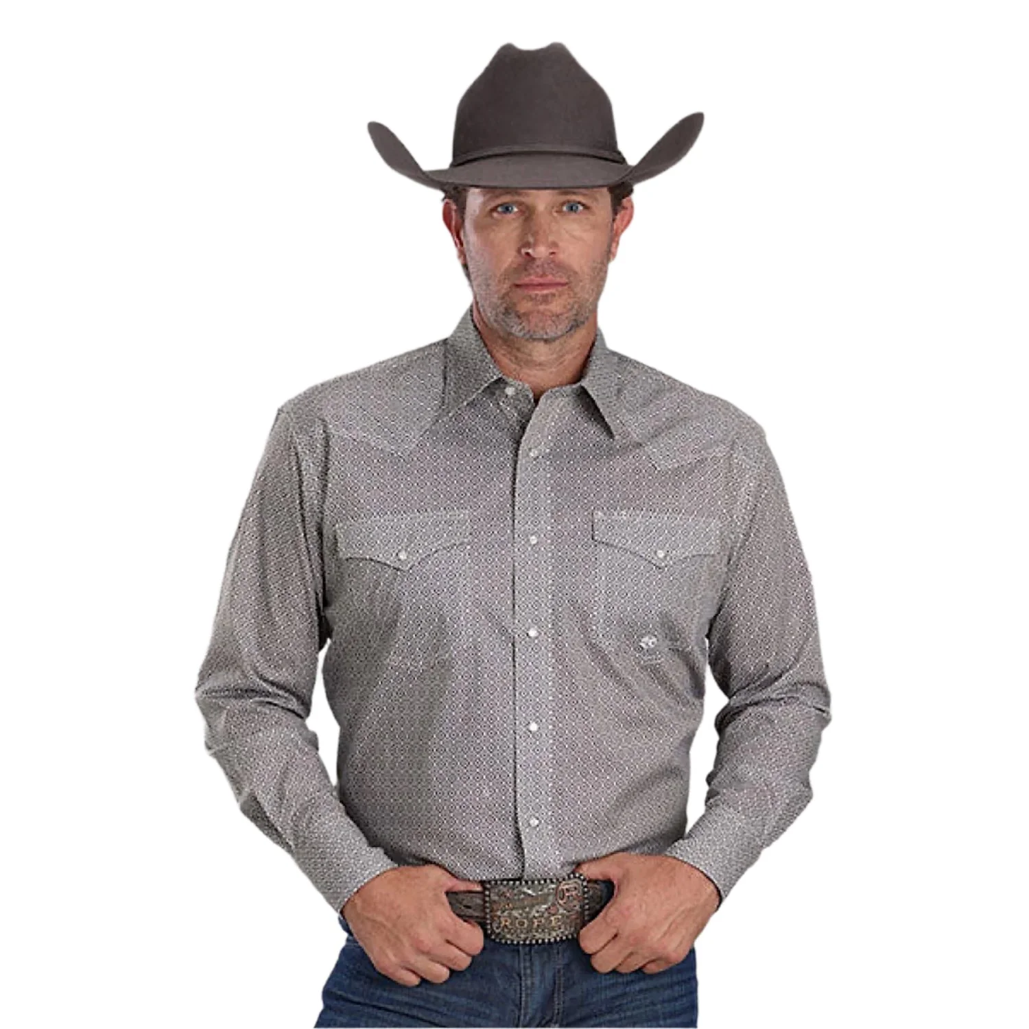 Roper Men's Amarillo Collection Shirt - Print Grey