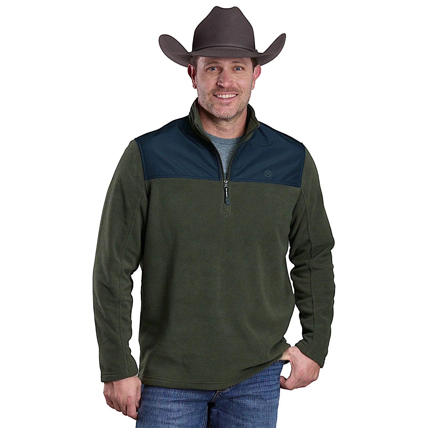 Roper Men's Fleece Pullover - Green