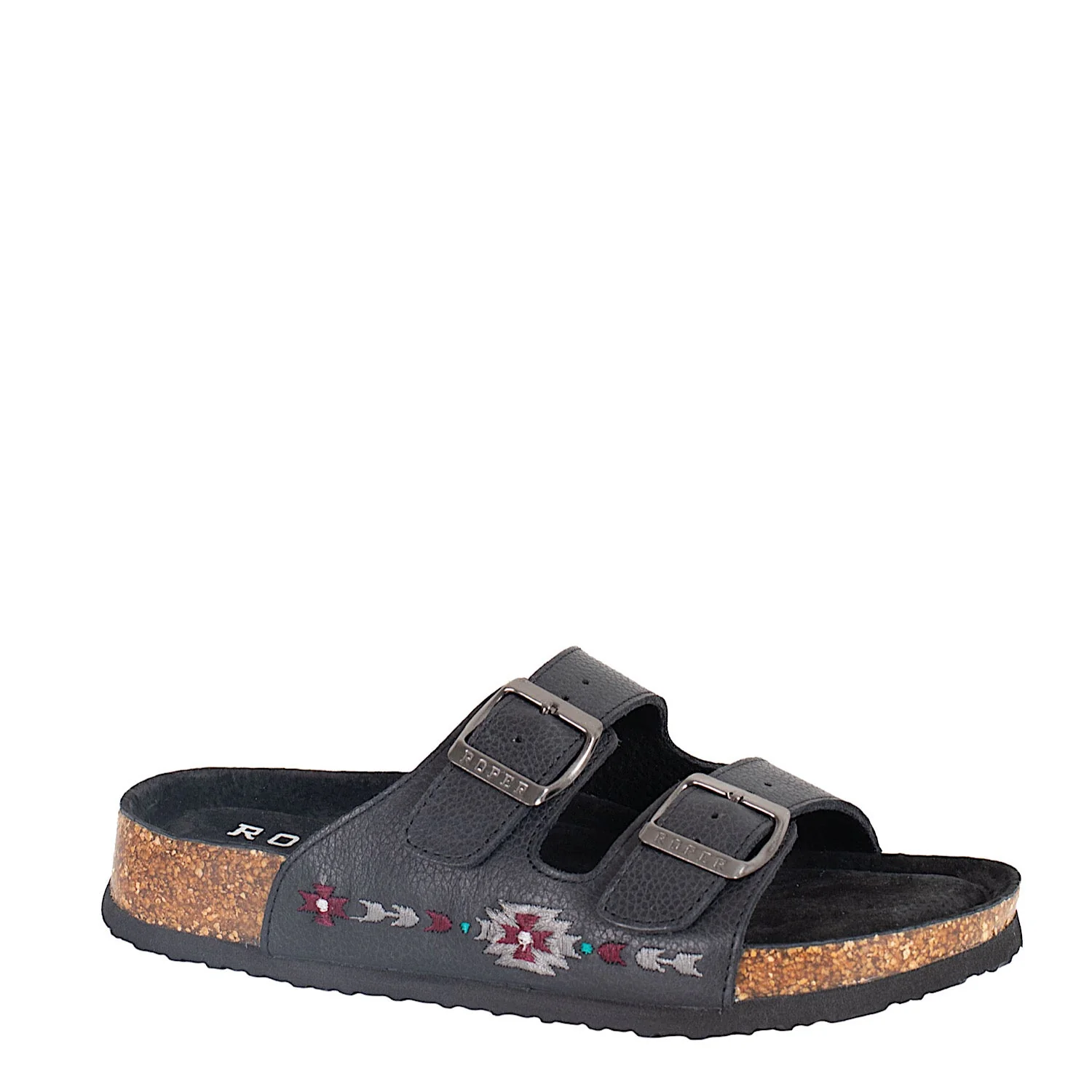 Roper Women's Delilah Sandal - Black Leather