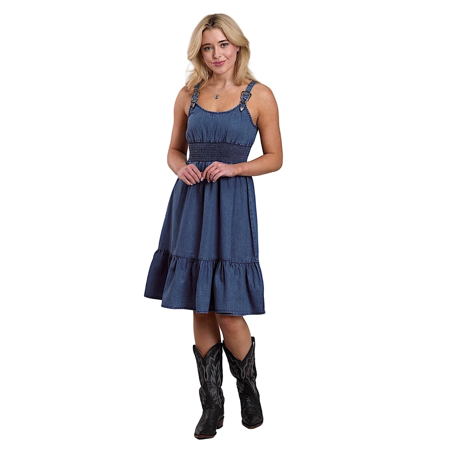 Roper Women's Five Star Collection Denim Tank Dress - Blue