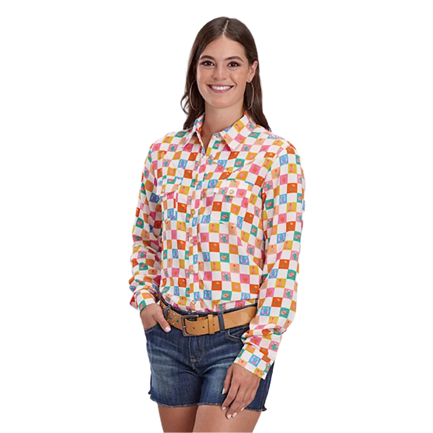 Roper Women's Five Star Collection Shirt - Checkers Print