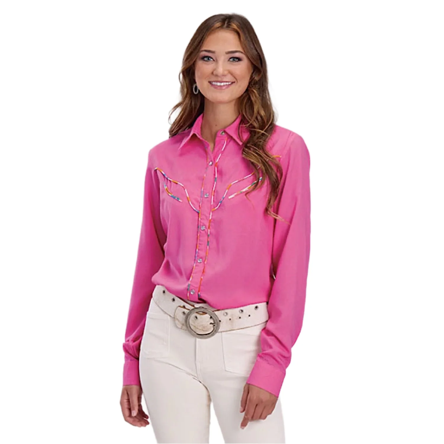 Roper Women's Five Star Collection Shirt - Solid Pink