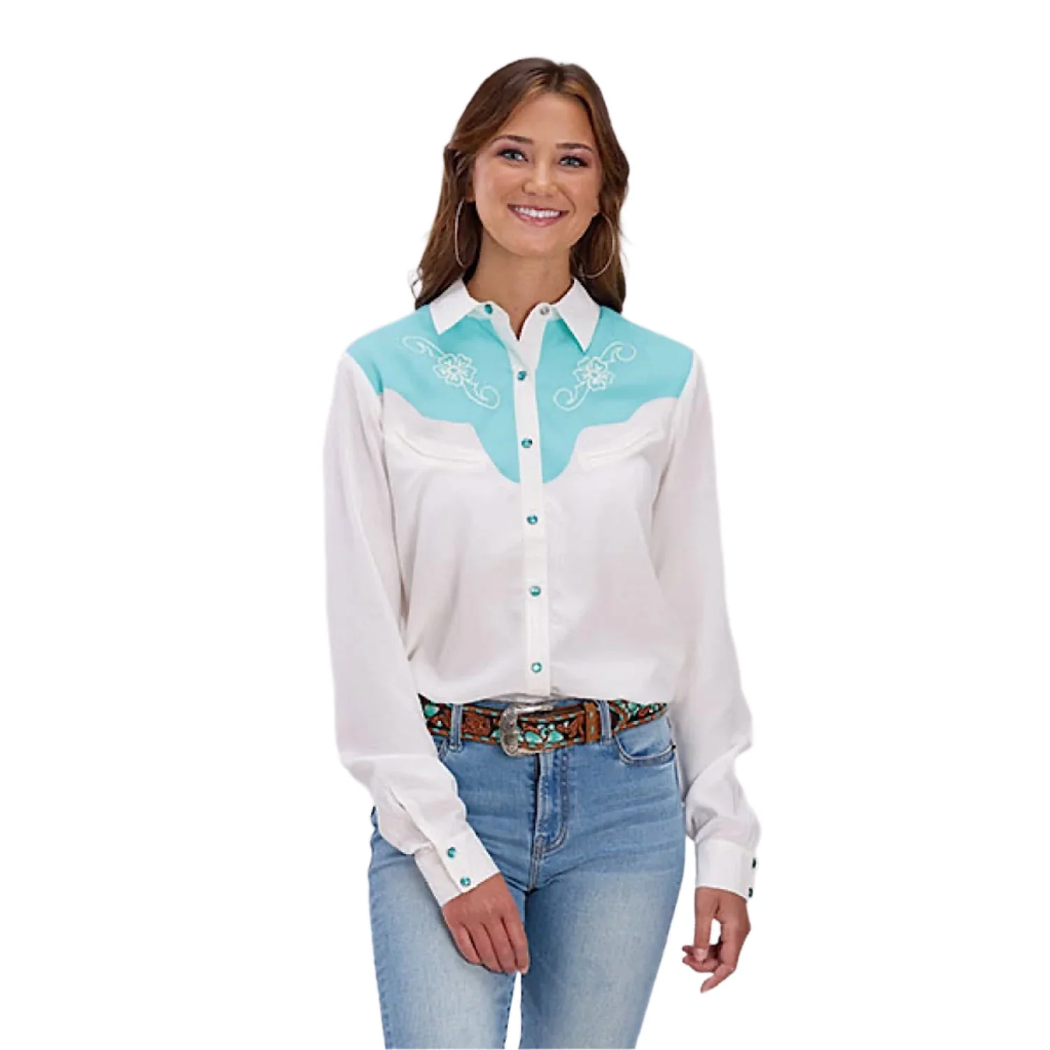 Roper Women's Five Star Collection Shirt - Solid White