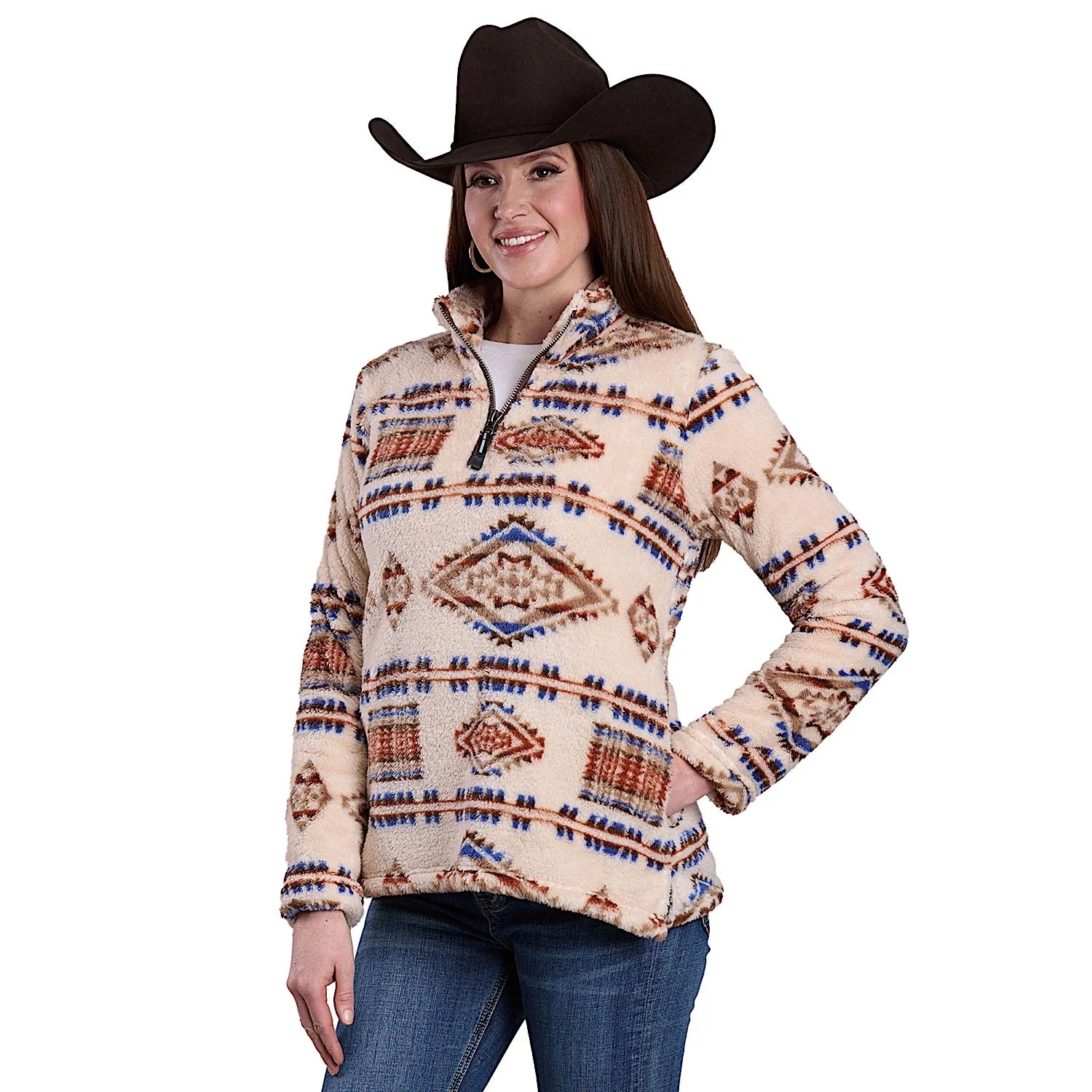Roper Women's Fleece Pullover - Brown