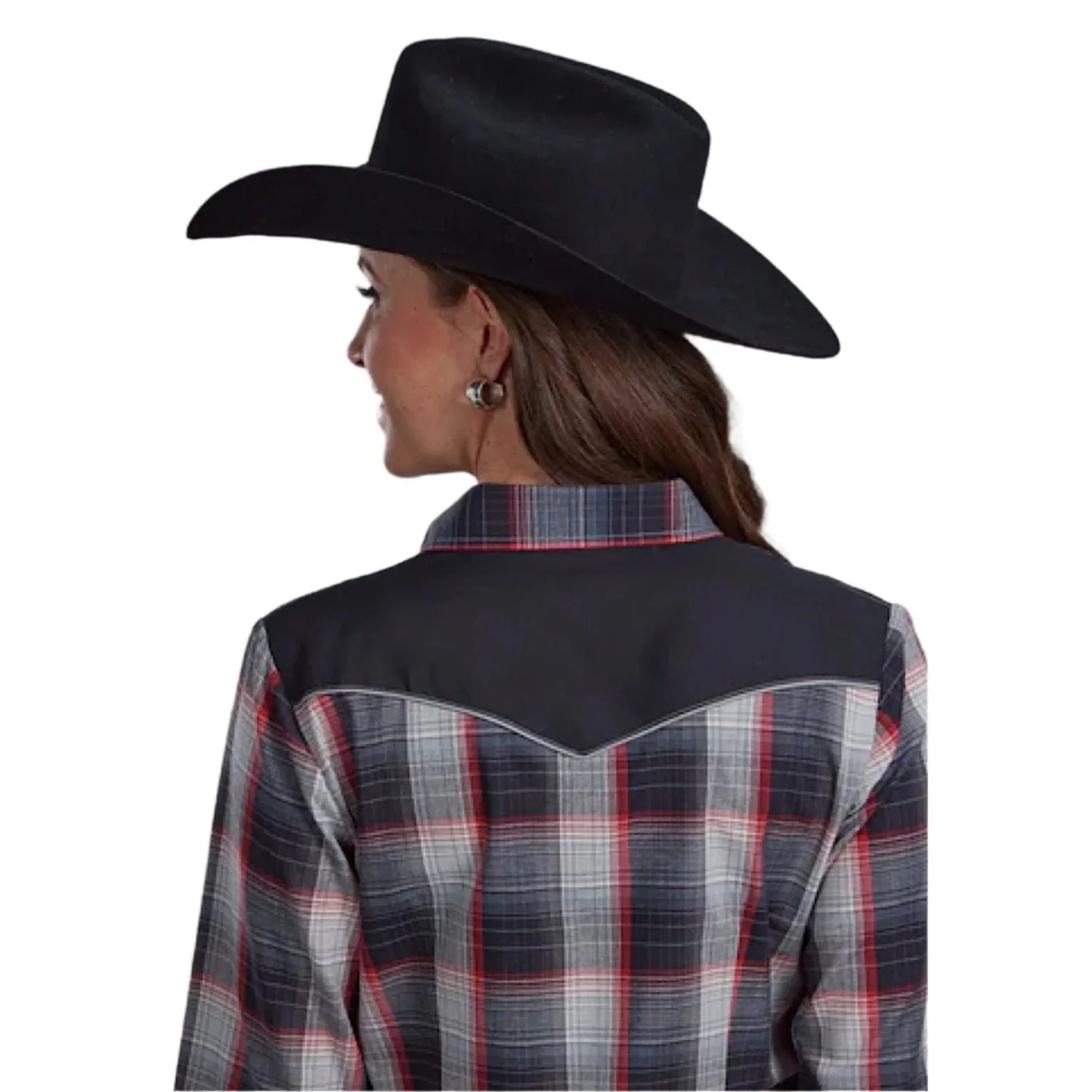 Roper Women's Karman Special Style Collection Shirt - Black Plaid - Image 2