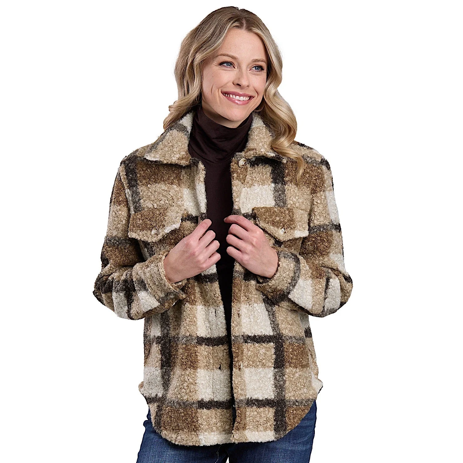 Roper Women's Oversized Shirt Jacket - Brown