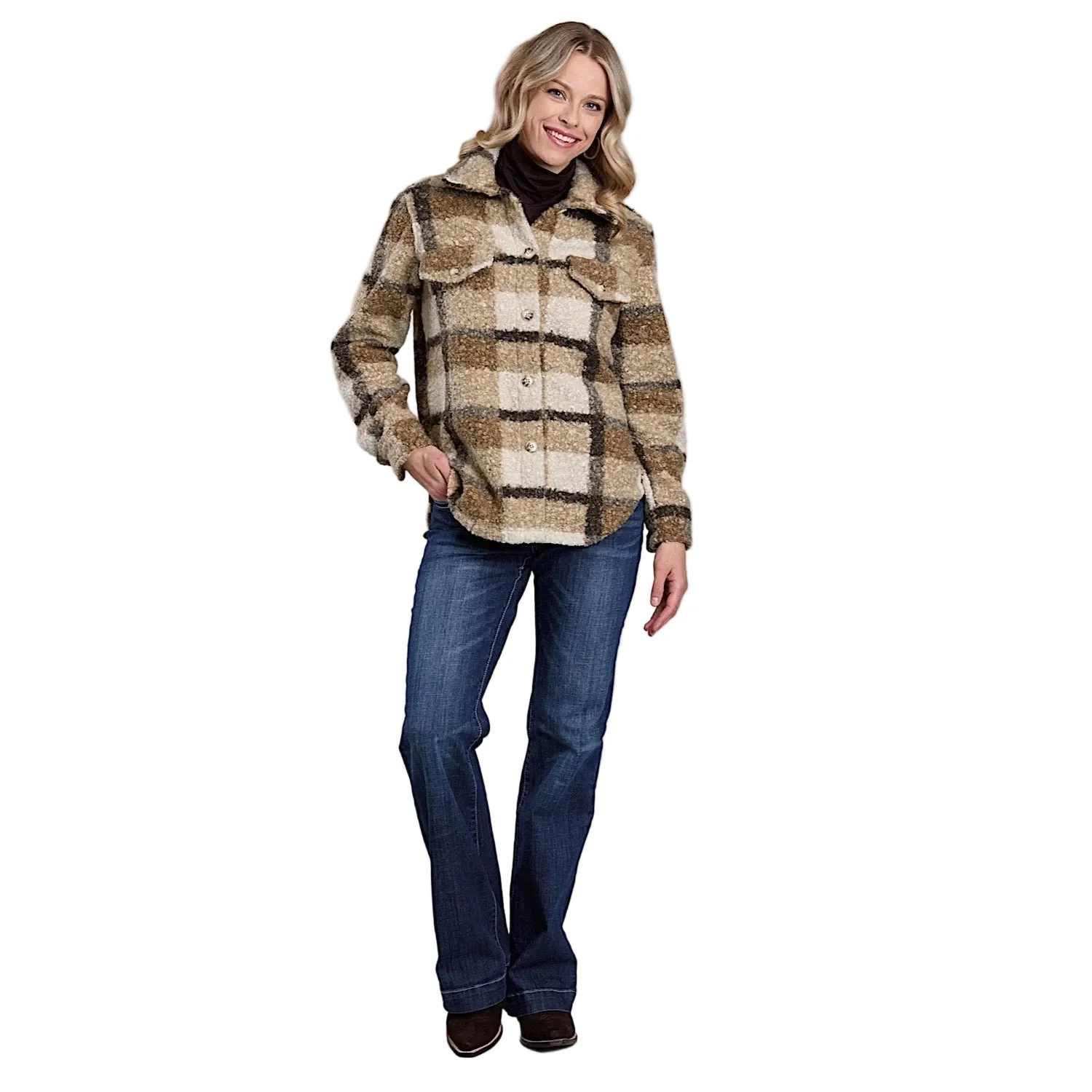 Roper Women's Oversized Shirt Jacket - Brown - Image 3
