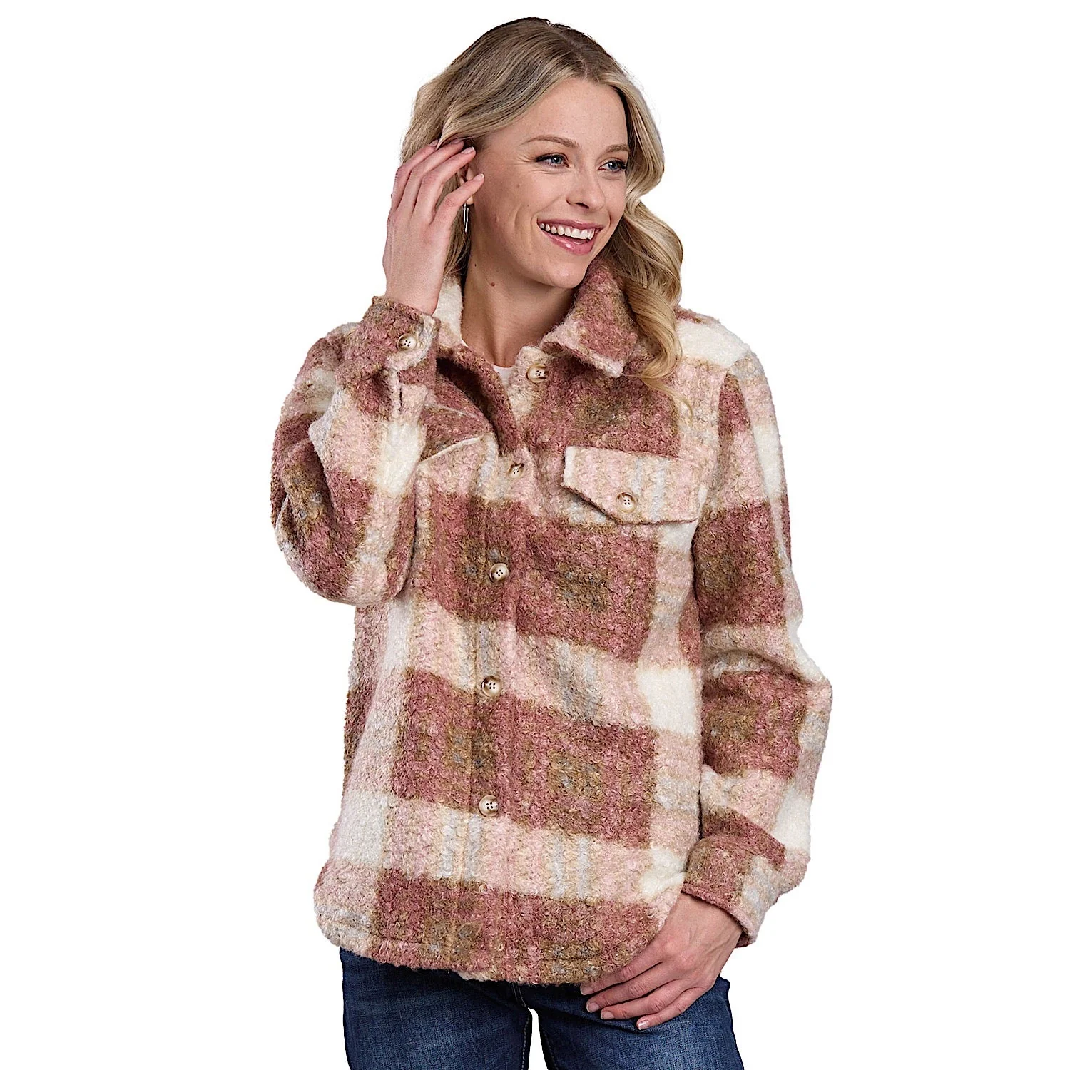 Roper Women's Oversized Shirt Jacket - Pink