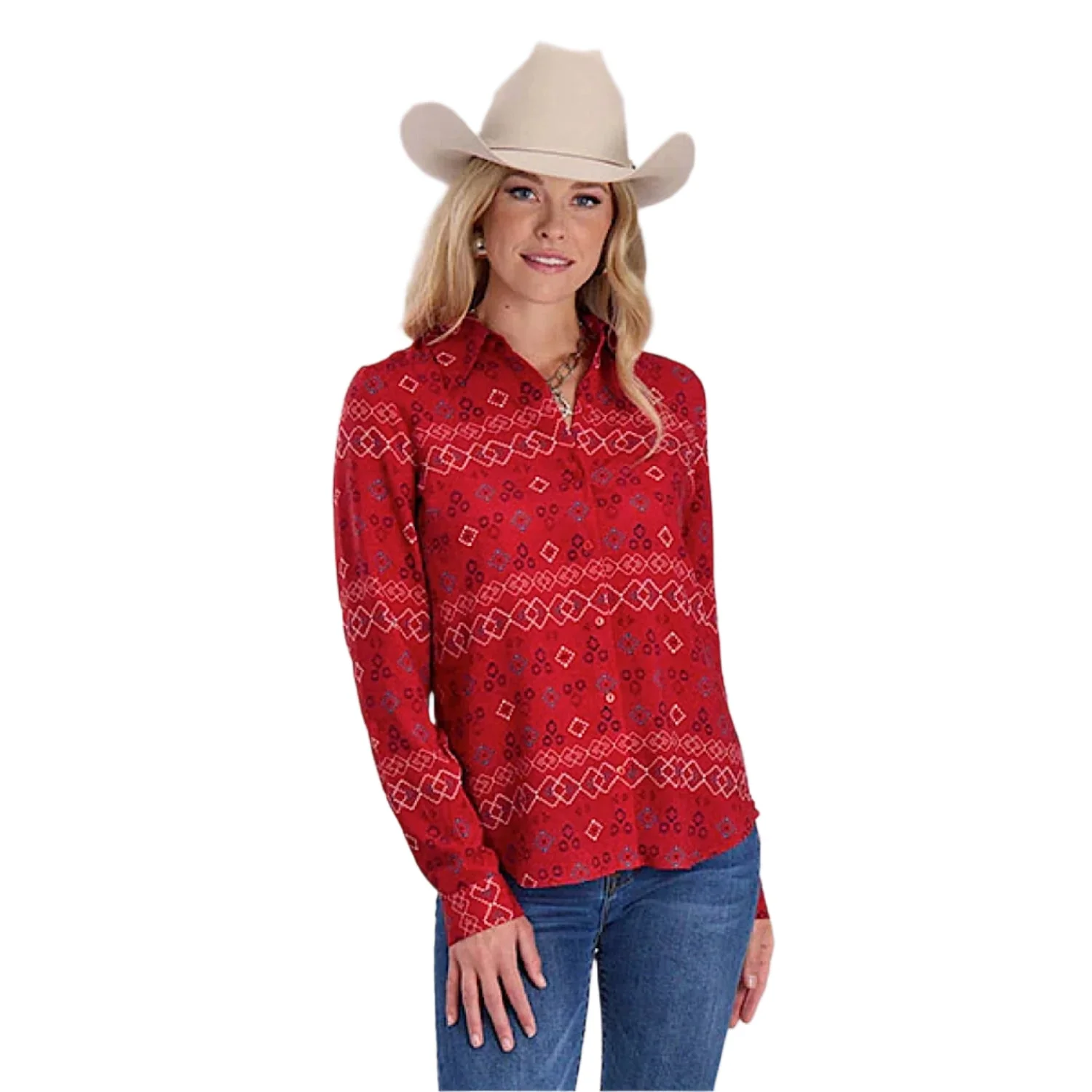 Roper Women's Studio West Collection Shirt - Print Red