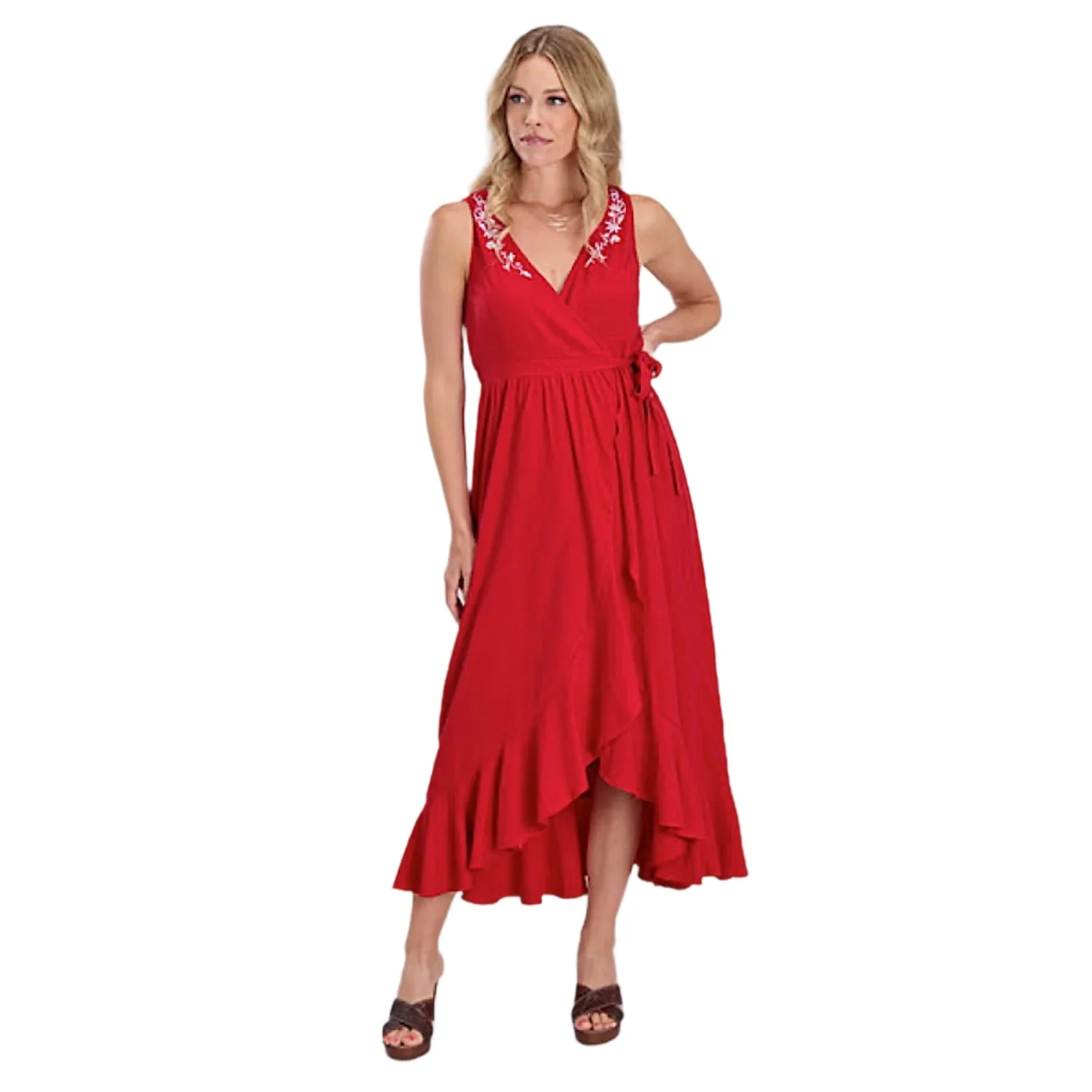 Roper Women's Studio West Collection Sleeveless Dress - Solid Red