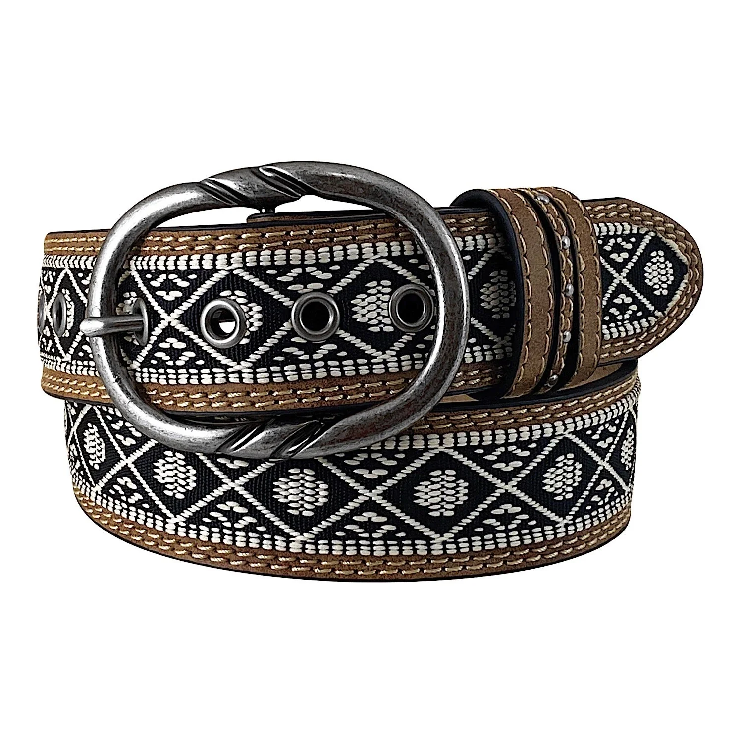 Roper Women's Western Aztec Belt - Tan