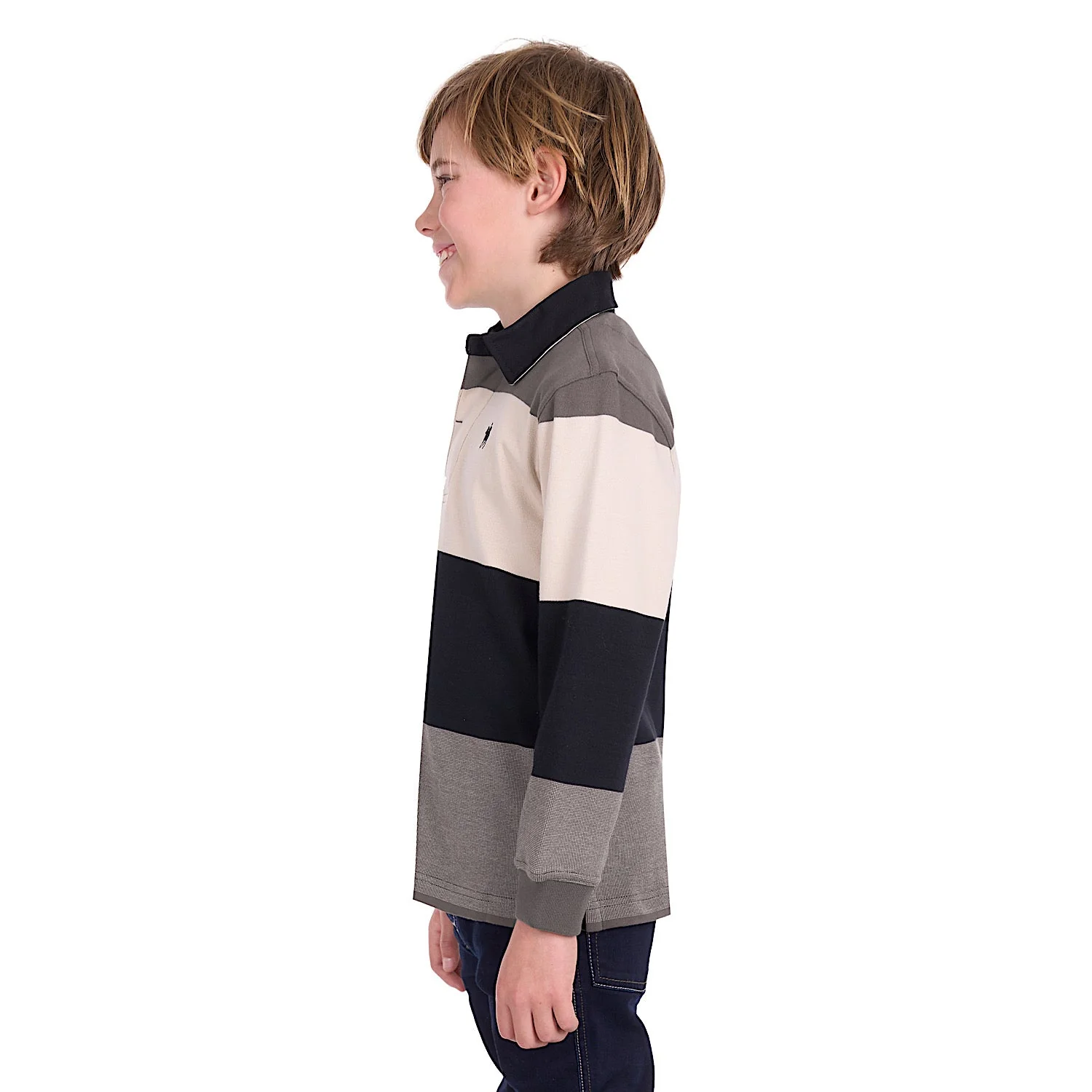 Thomas Cook Boy's Brandon Rugby - Black / Oat - Image 2