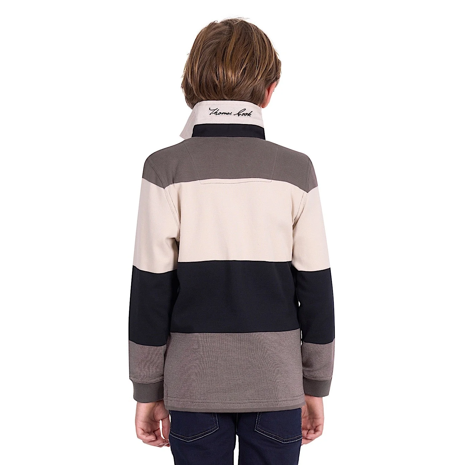 Thomas Cook Boy's Brandon Rugby - Black / Oat - Image 3